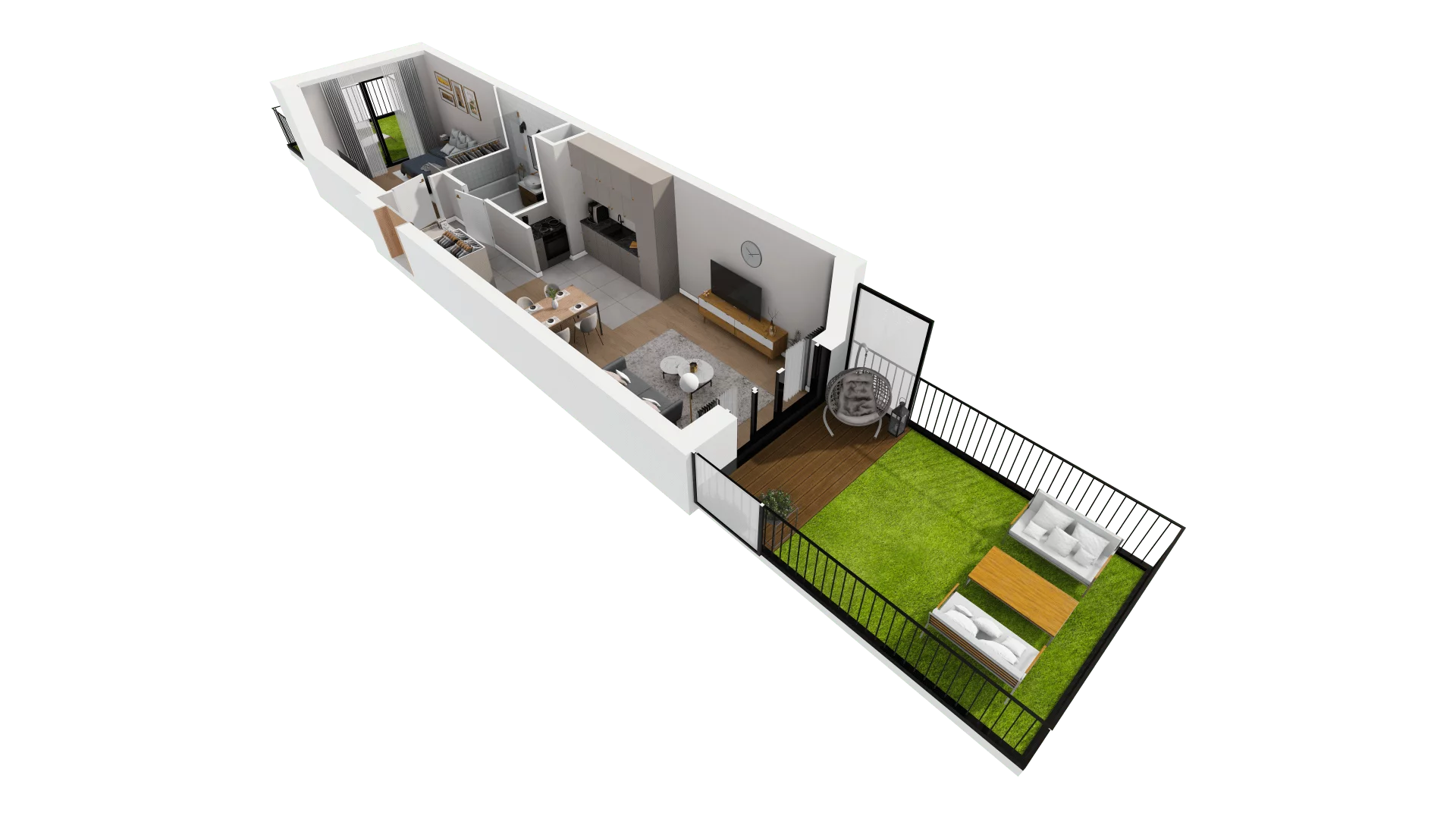 Mieszkanie 43,22 m², parter, oferta nr B5-K1-0-1, Żerniki Na Novo, Wrocław, Żerniki, ul. Maxa Berga