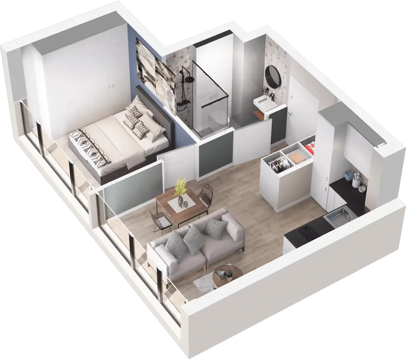 Apartament inwestycyjny 32,08 m², piętro 2, oferta nr II.A.19, Krakowska 35, Wrocław, Przedmieście Oławskie, Krzyki, ul. Krakowska