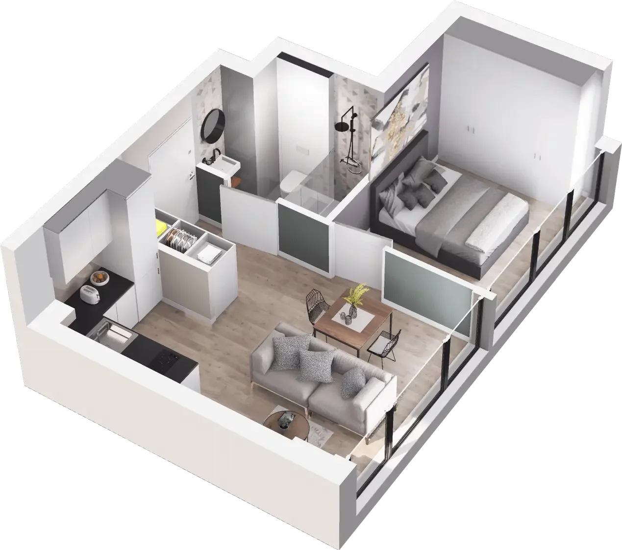 Apartament inwestycyjny 32,81 m², piętro 2, oferta nr II.A.22, Krakowska 35, Wrocław, Przedmieście Oławskie, Krzyki, ul. Krakowska