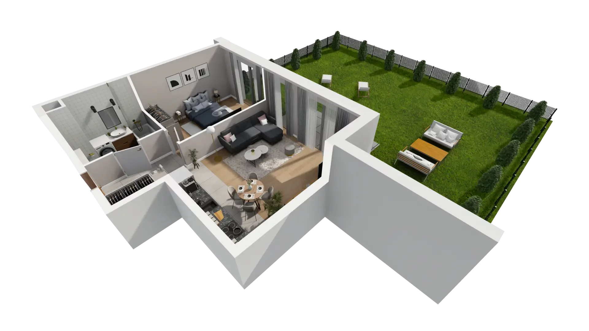 2 pokoje, mieszkanie 46,16 m², parter, oferta nr D.0.1, ATAL Parkowa, Poznań, Nowe Miasto, Osiedle Warszawskie, ul. Mogileńska