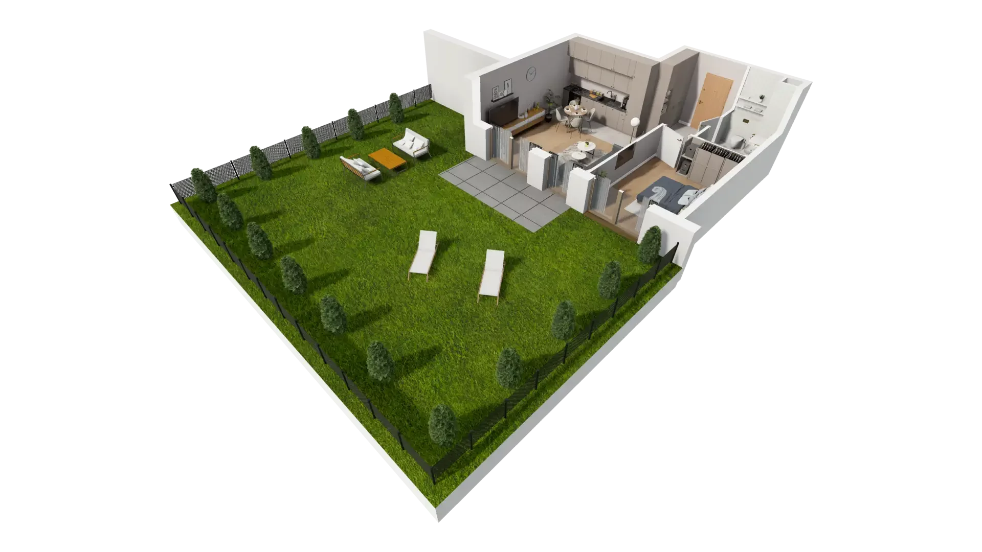 2 pokoje, mieszkanie 46,16 m², parter, oferta nr D.0.1, ATAL Parkowa, Poznań, Nowe Miasto, Osiedle Warszawskie, ul. Mogileńska