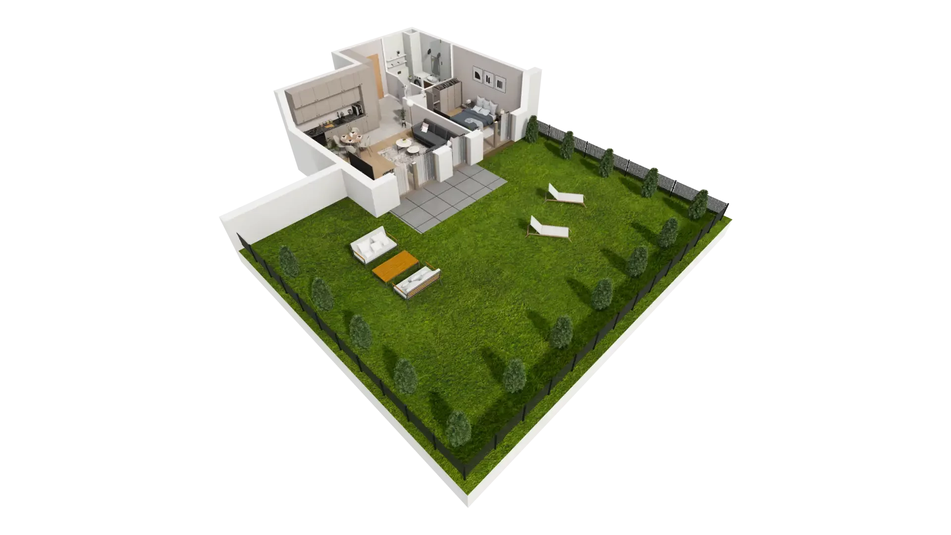 2 pokoje, mieszkanie 46,16 m², parter, oferta nr D.0.1, ATAL Parkowa, Poznań, Nowe Miasto, Osiedle Warszawskie, ul. Mogileńska