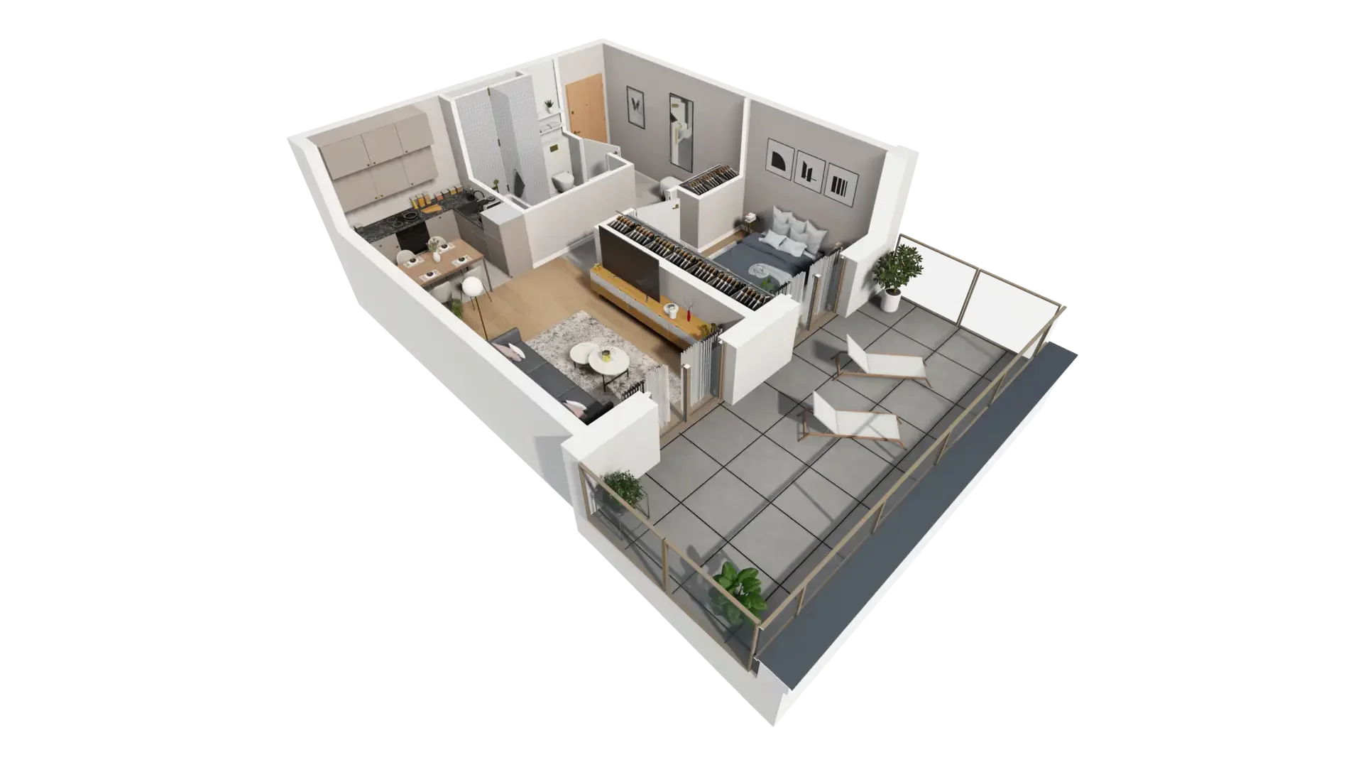 2 pokoje, mieszkanie 42,58 m², parter, oferta nr D.0.5, ATAL Parkowa, Poznań, Nowe Miasto, Osiedle Warszawskie, ul. Mogileńska