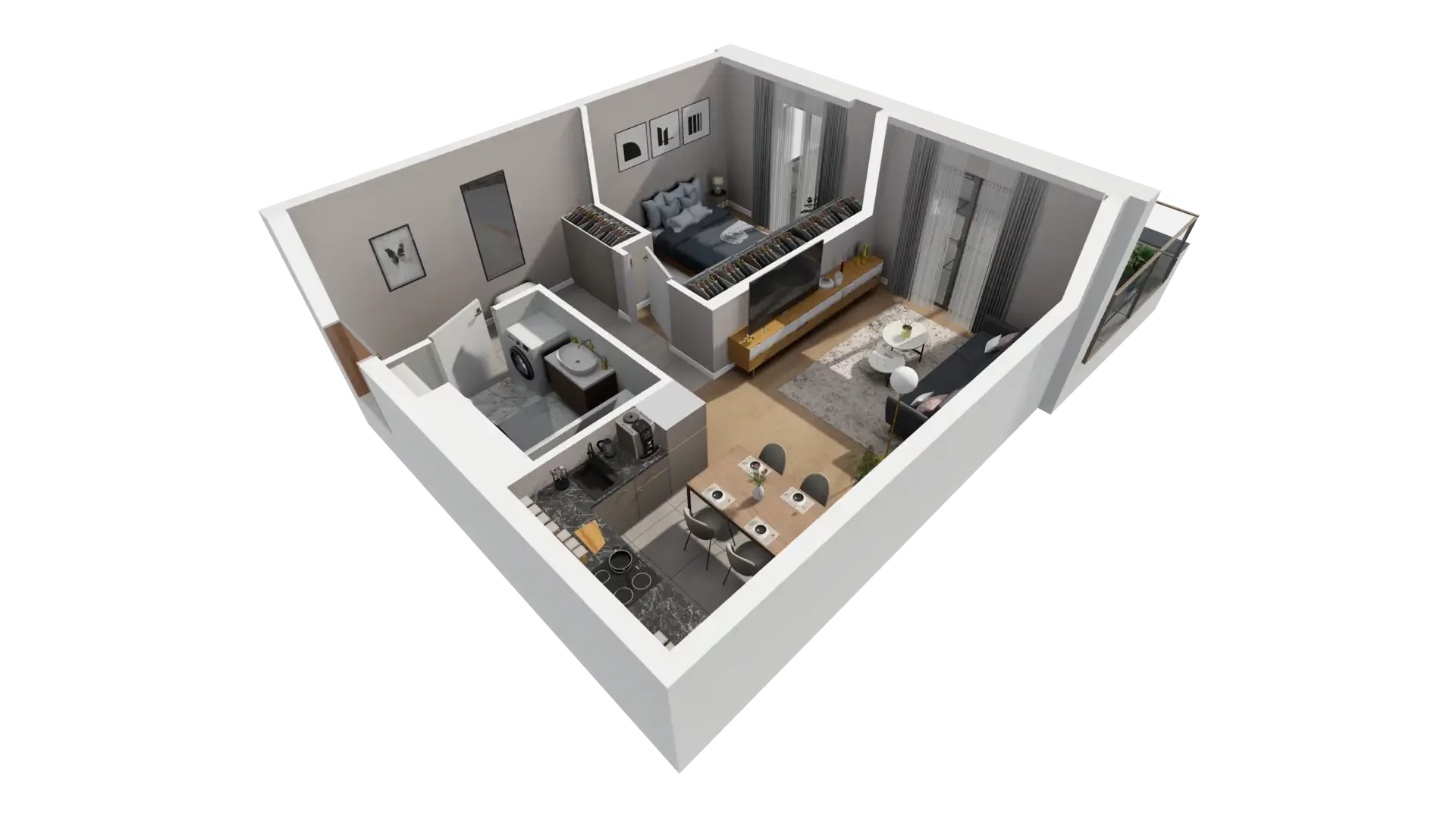 2 pokoje, mieszkanie 42,58 m², parter, oferta nr D.0.5, ATAL Parkowa, Poznań, Nowe Miasto, Osiedle Warszawskie, ul. Mogileńska