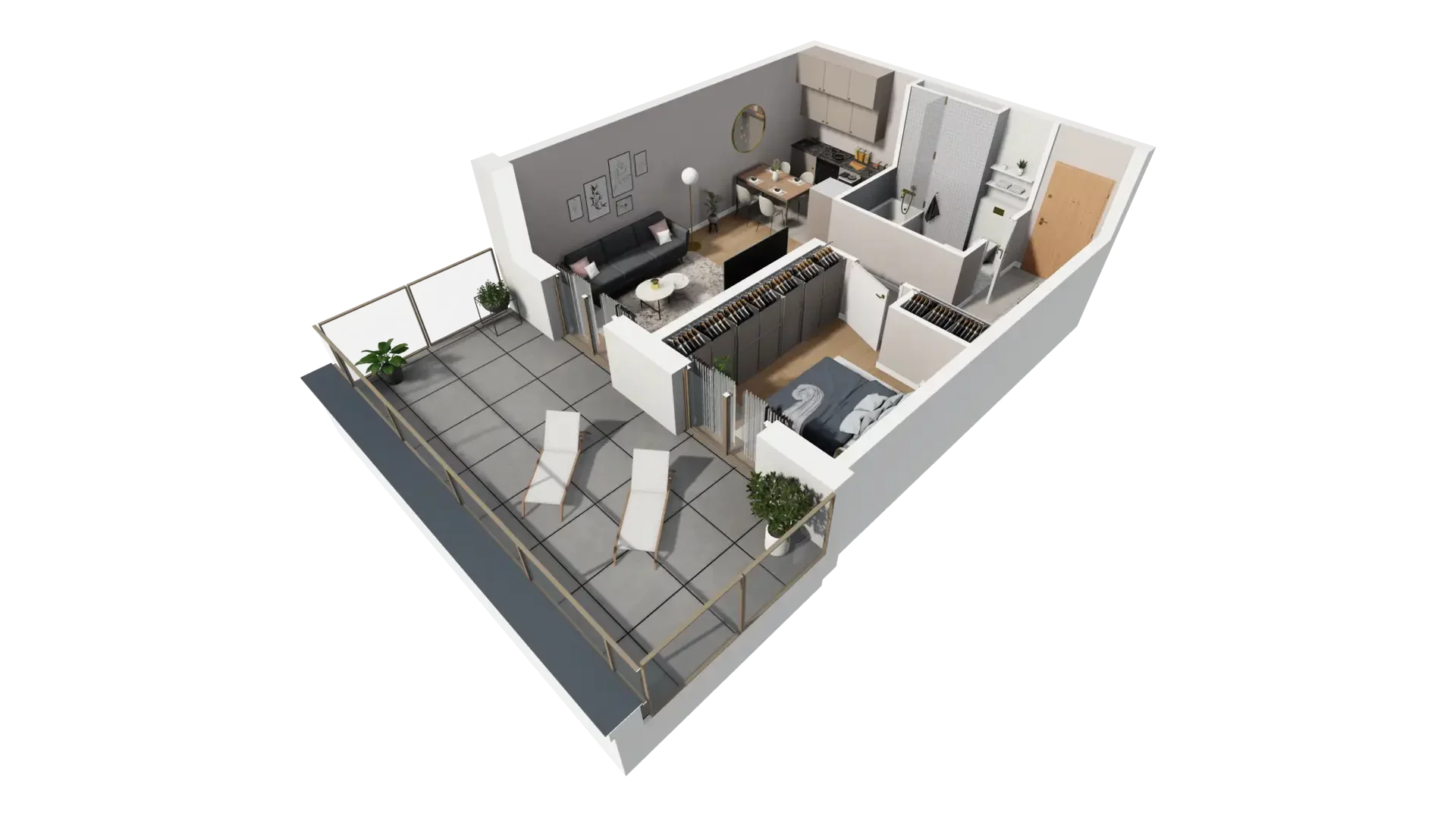 2 pokoje, mieszkanie 42,58 m², parter, oferta nr D.0.5, ATAL Parkowa, Poznań, Nowe Miasto, Osiedle Warszawskie, ul. Mogileńska
