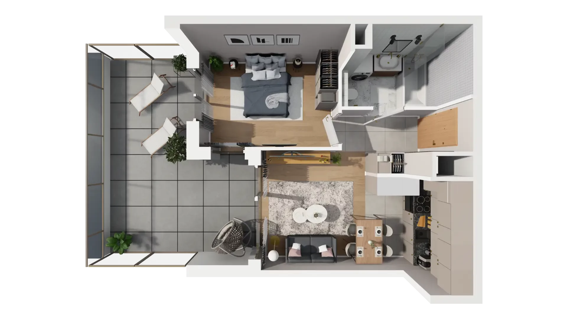 2 pokoje, mieszkanie 37,72 m², parter, oferta nr D.0.6, ATAL Parkowa, Poznań, Nowe Miasto, Osiedle Warszawskie, ul. Mogileńska