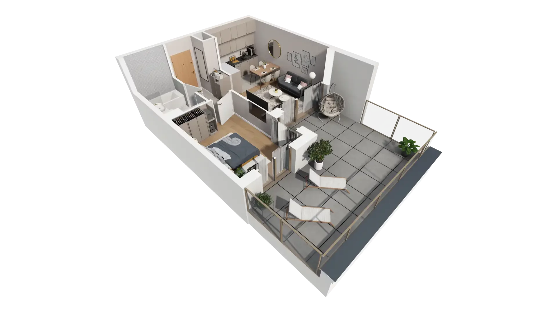 2 pokoje, mieszkanie 37,72 m², parter, oferta nr D.0.6, ATAL Parkowa, Poznań, Nowe Miasto, Osiedle Warszawskie, ul. Mogileńska