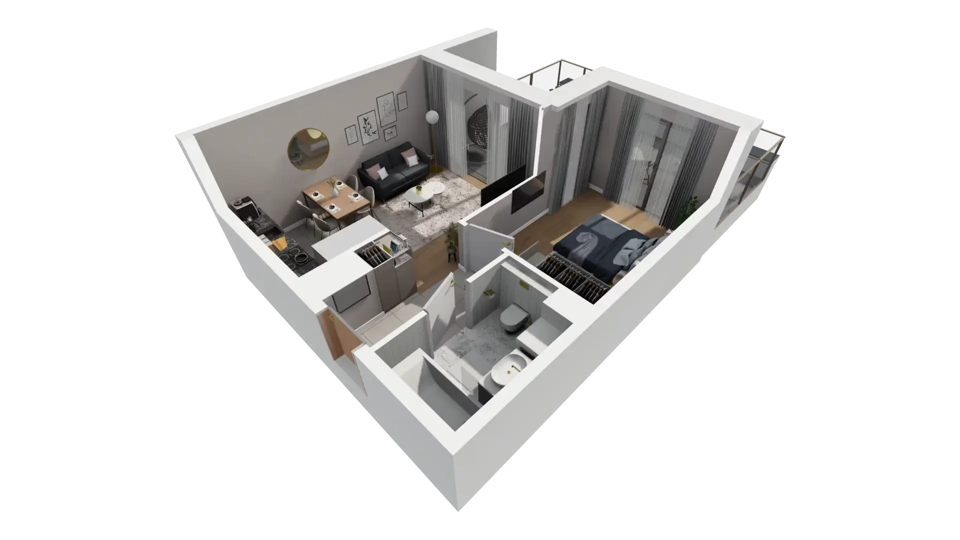 2 pokoje, mieszkanie 37,72 m², parter, oferta nr D.0.6, ATAL Parkowa, Poznań, Nowe Miasto, Osiedle Warszawskie, ul. Mogileńska