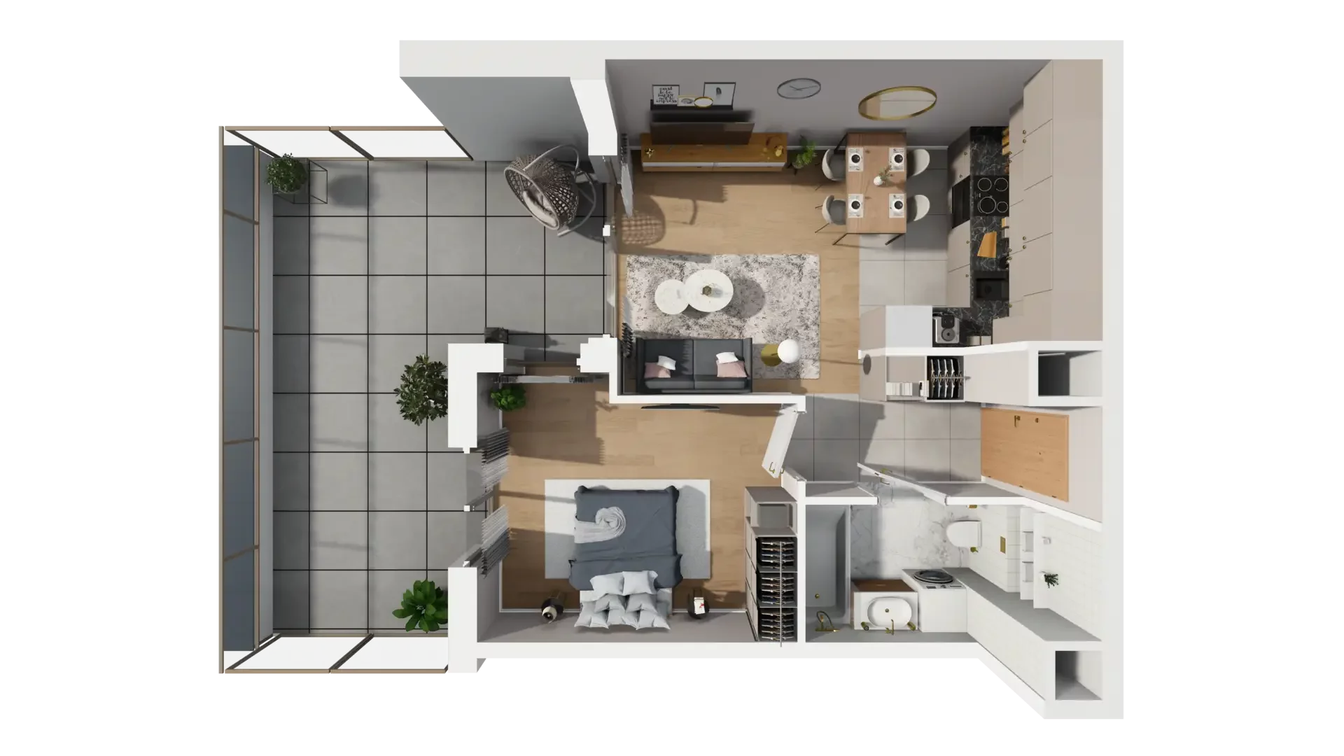 2 pokoje, mieszkanie 37,72 m², parter, oferta nr D.0.7, ATAL Parkowa, Poznań, Nowe Miasto, Osiedle Warszawskie, ul. Mogileńska