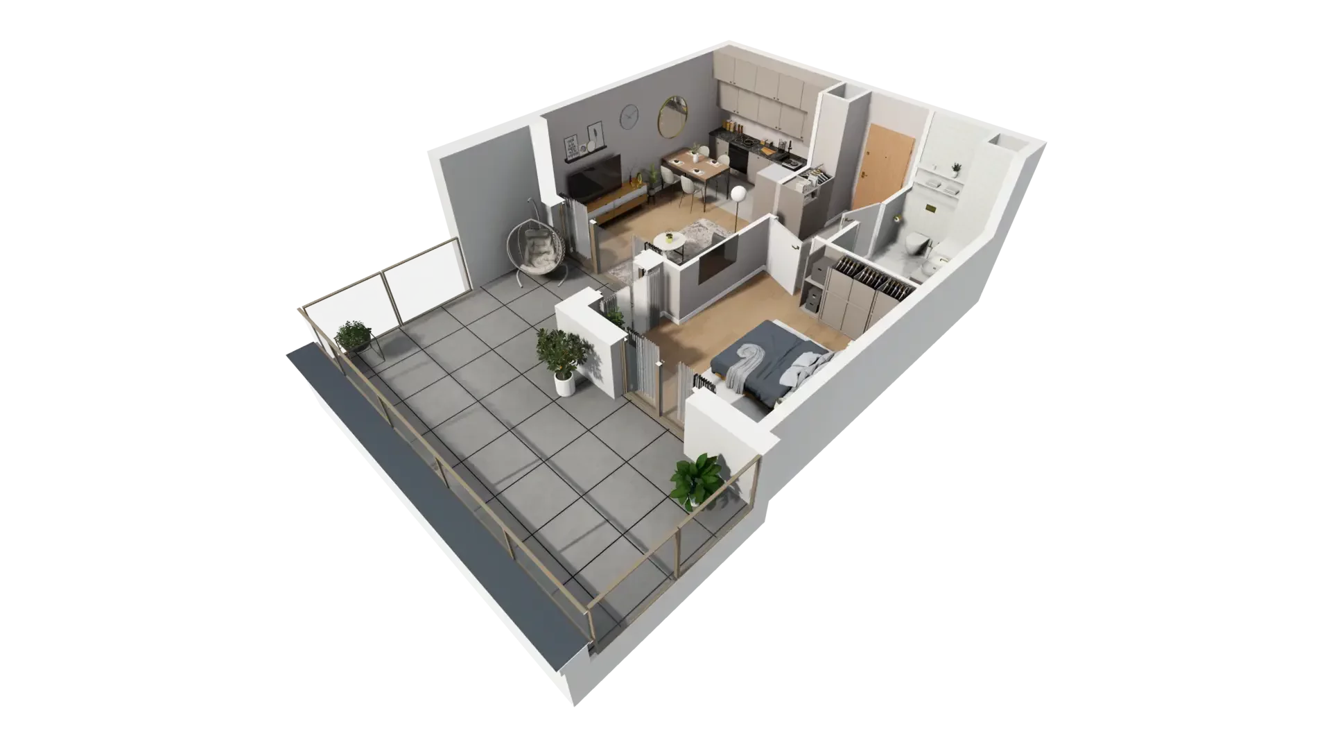 2 pokoje, mieszkanie 37,72 m², parter, oferta nr D.0.7, ATAL Parkowa, Poznań, Nowe Miasto, Osiedle Warszawskie, ul. Mogileńska