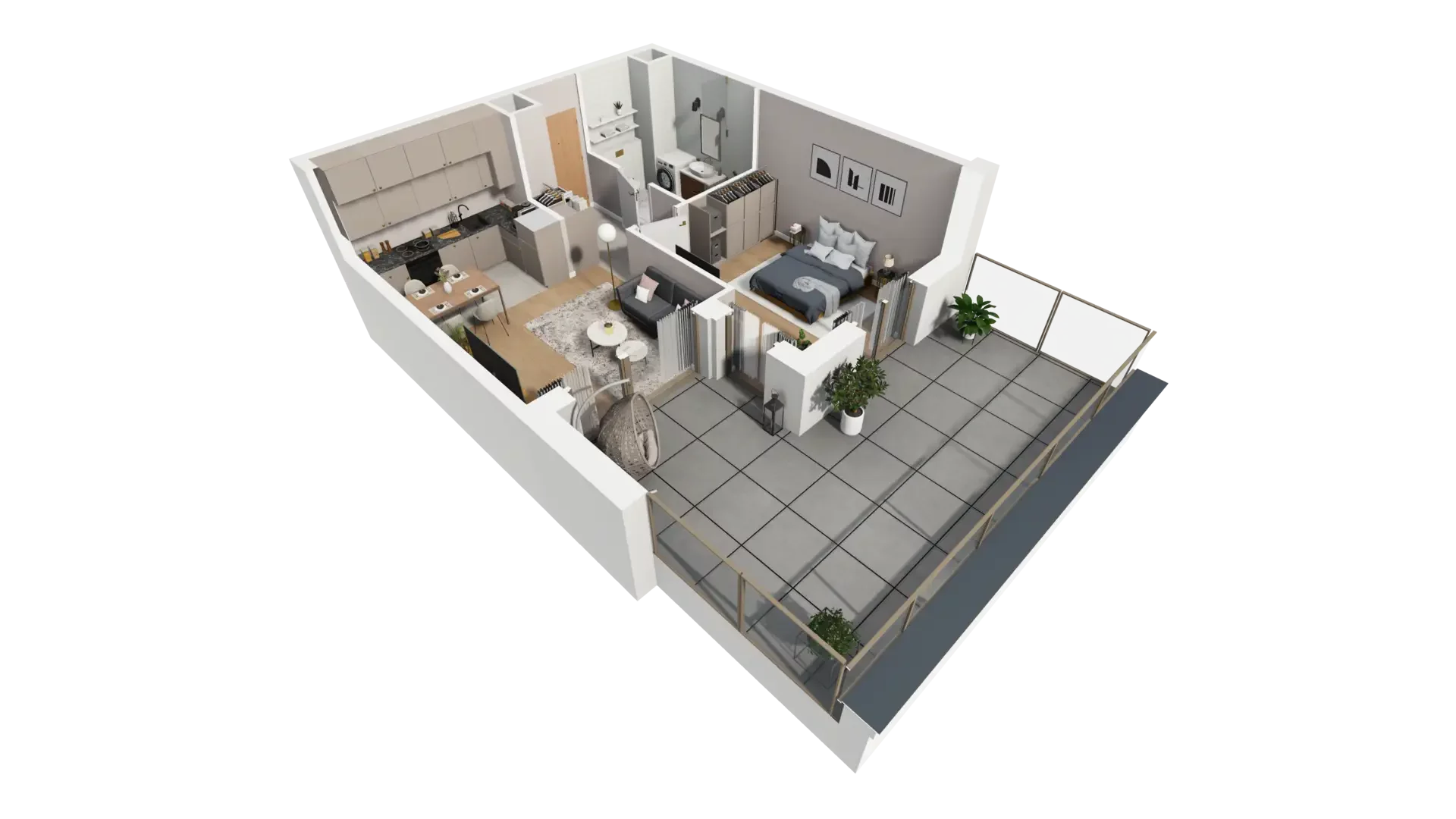 2 pokoje, mieszkanie 37,72 m², parter, oferta nr D.0.7, ATAL Parkowa, Poznań, Nowe Miasto, Osiedle Warszawskie, ul. Mogileńska