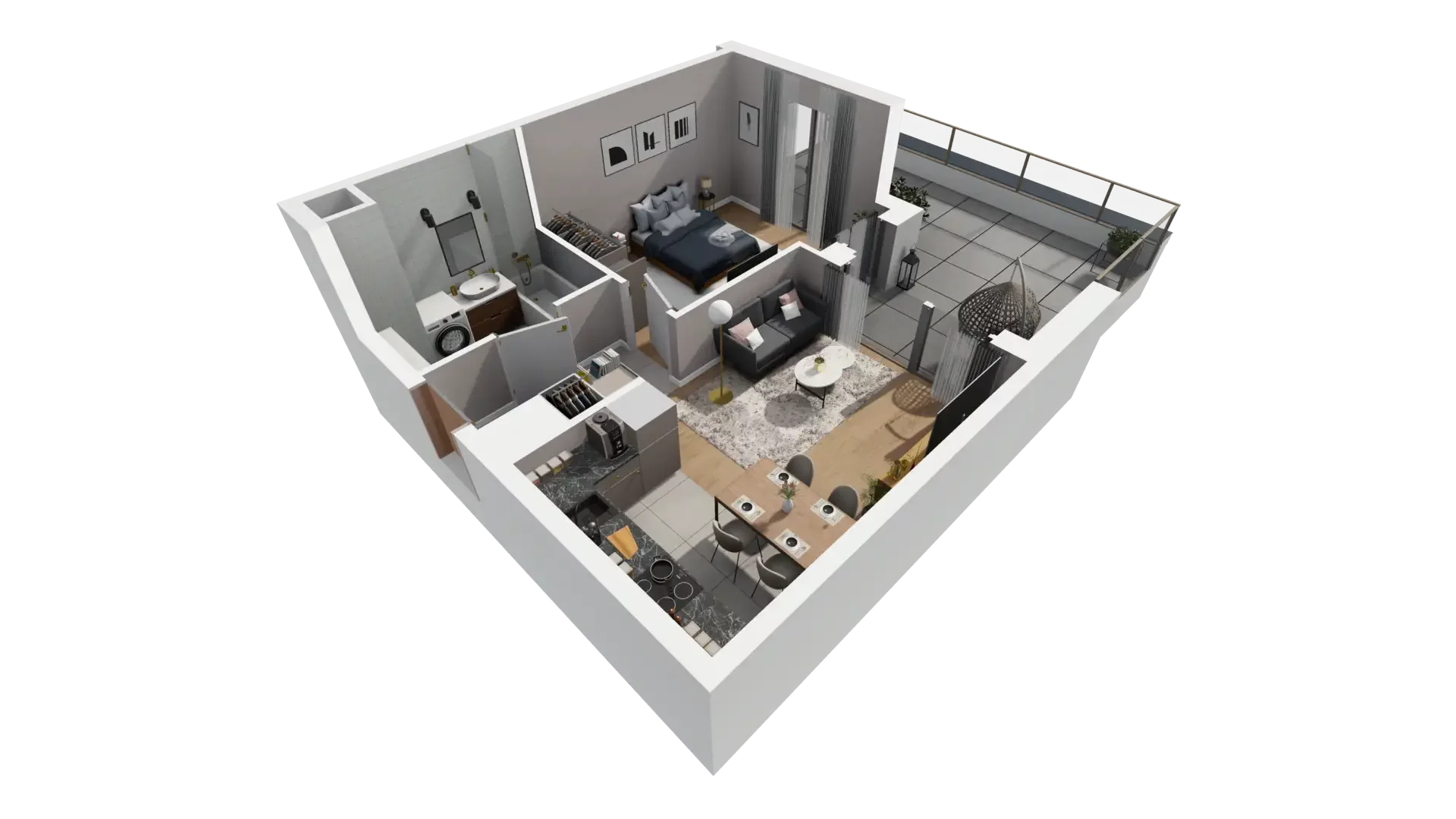 2 pokoje, mieszkanie 37,72 m², parter, oferta nr D.0.7, ATAL Parkowa, Poznań, Nowe Miasto, Osiedle Warszawskie, ul. Mogileńska
