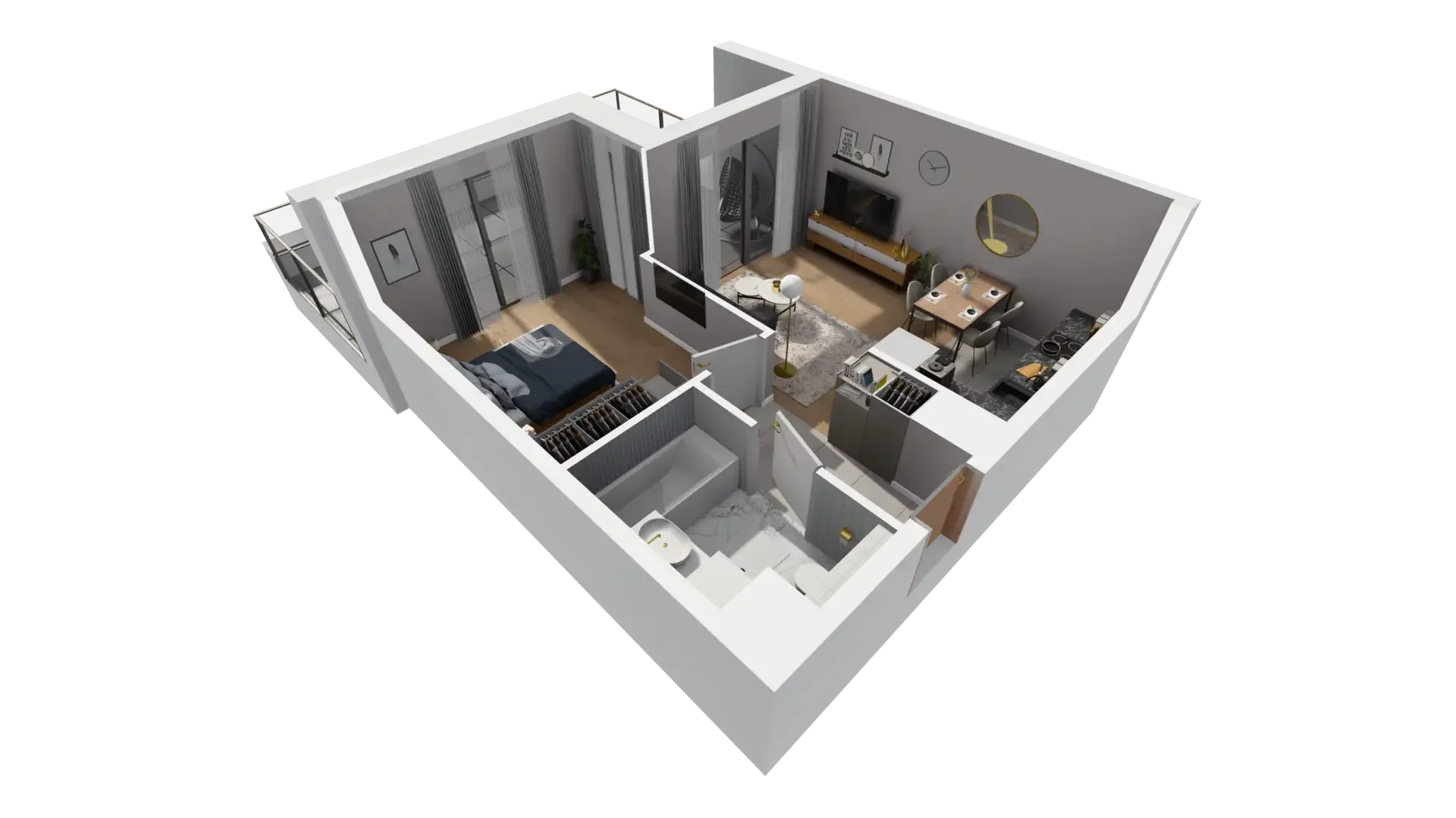 2 pokoje, mieszkanie 37,72 m², parter, oferta nr D.0.7, ATAL Parkowa, Poznań, Nowe Miasto, Osiedle Warszawskie, ul. Mogileńska
