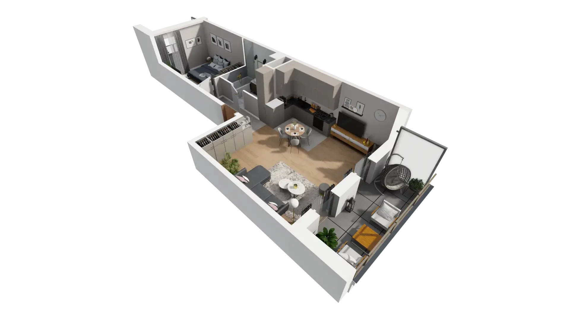 2 pokoje, mieszkanie 50,91 m², piętro 1, oferta nr A.1.1, ATAL Parkowa, Poznań, Nowe Miasto, Osiedle Warszawskie, ul. Mogileńska