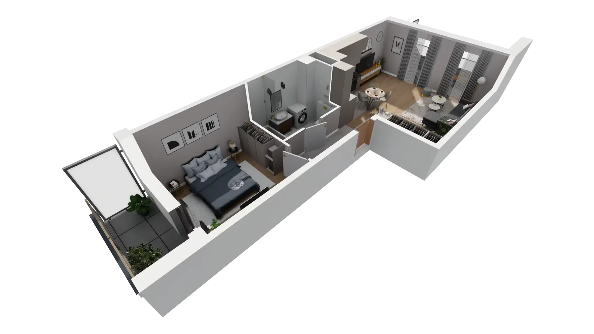 2 pokoje, mieszkanie 50,91 m², piętro 1, oferta nr A.1.1, ATAL Parkowa, Poznań, Nowe Miasto, Osiedle Warszawskie, ul. Mogileńska