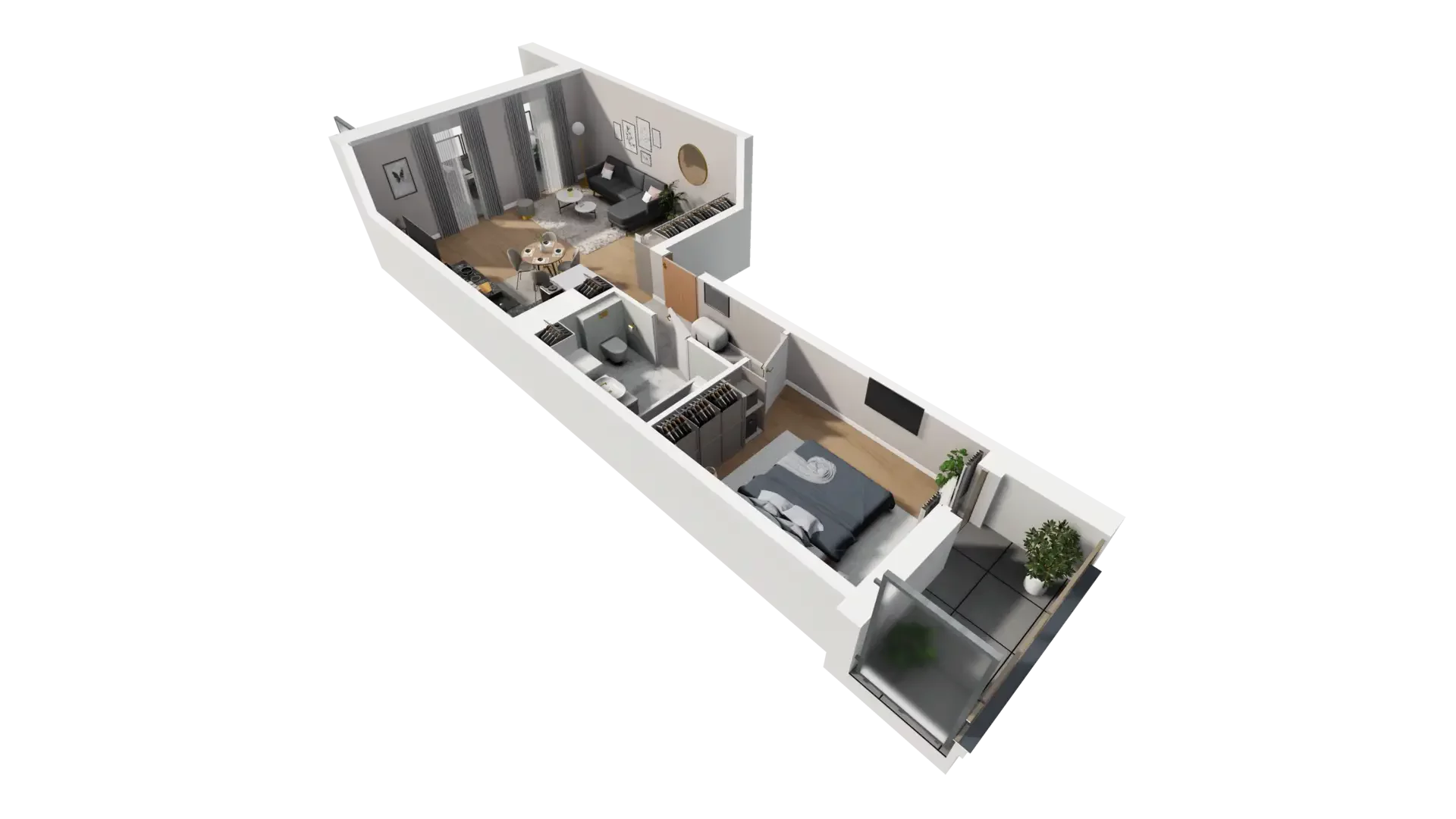 2 pokoje, mieszkanie 50,91 m², piętro 1, oferta nr A.1.1, ATAL Parkowa, Poznań, Nowe Miasto, Osiedle Warszawskie, ul. Mogileńska
