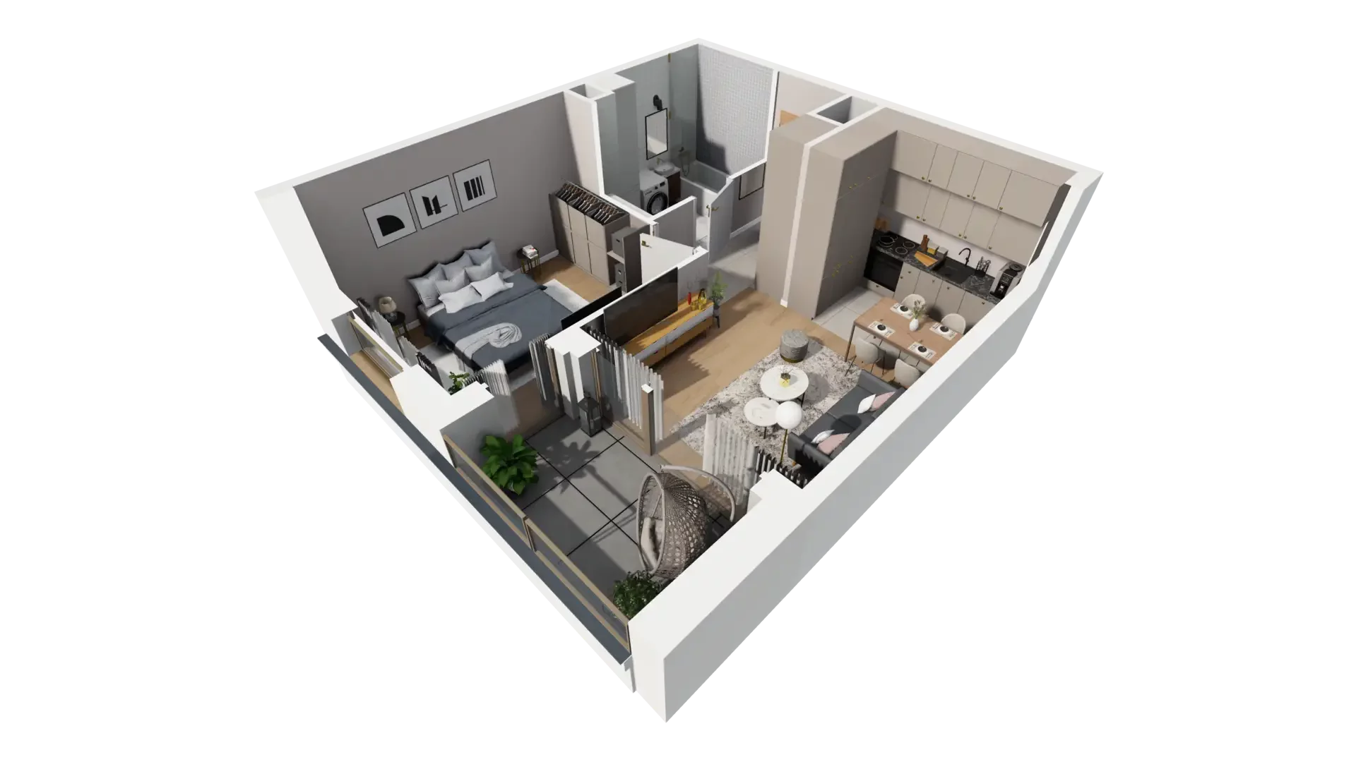 2 pokoje, mieszkanie 37,72 m², piętro 1, oferta nr C.1.2, ATAL Parkowa, Poznań, Nowe Miasto, Osiedle Warszawskie, ul. Mogileńska