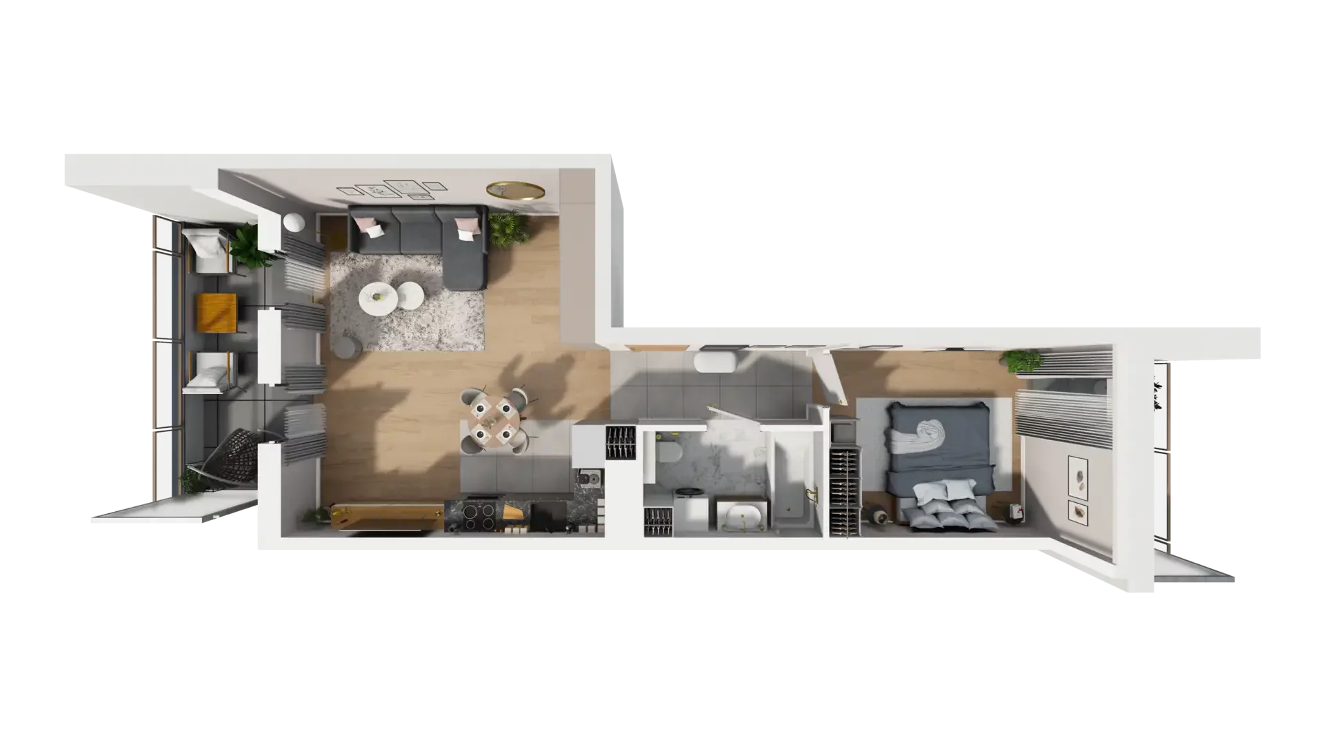 2 pokoje, mieszkanie 50,91 m², piętro 2, oferta nr A.2.1, ATAL Parkowa, Poznań, Nowe Miasto, Osiedle Warszawskie, ul. Mogileńska