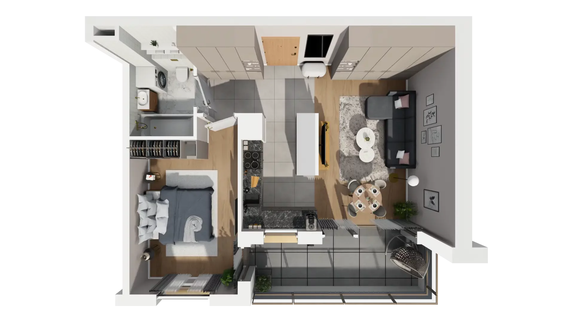 2 pokoje, mieszkanie 48,95 m², piętro 2, oferta nr B.2.2, ATAL Parkowa, Poznań, Nowe Miasto, Osiedle Warszawskie, ul. Mogileńska