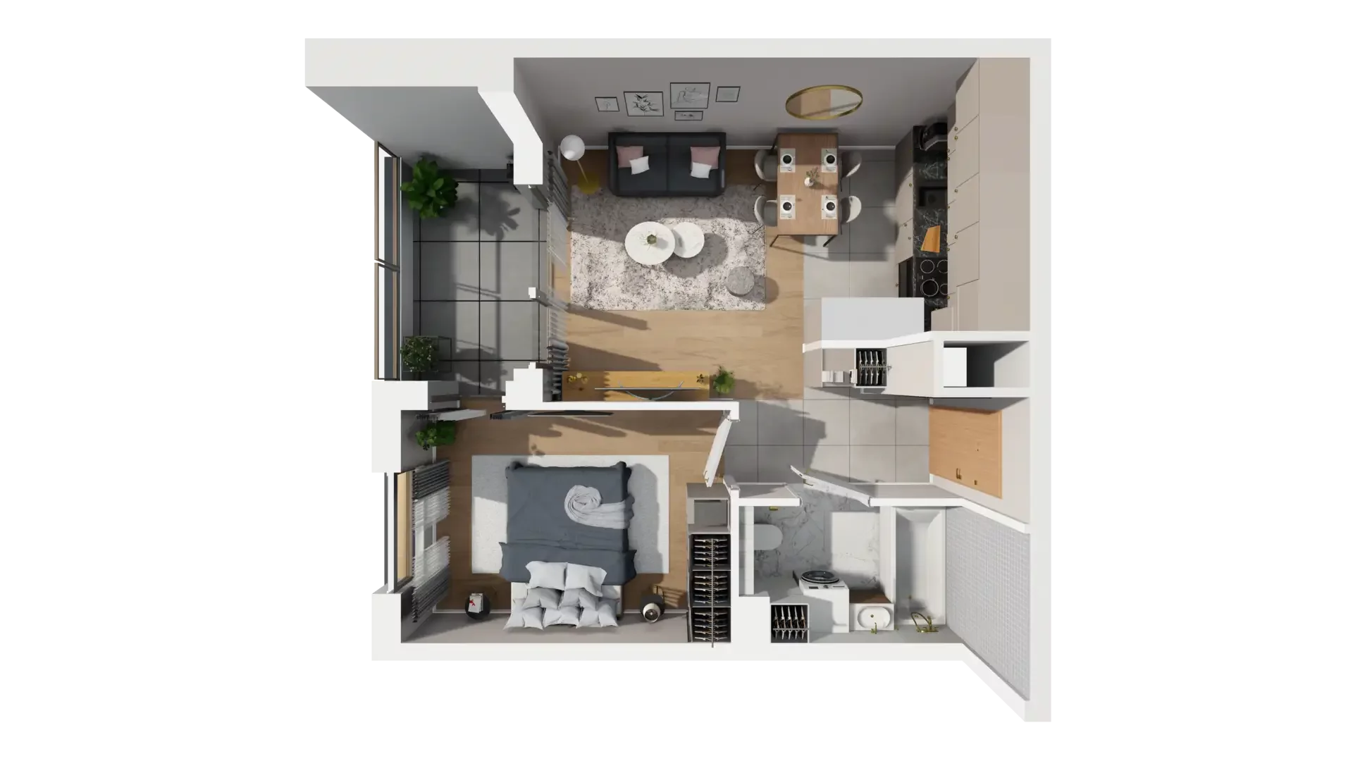 2 pokoje, mieszkanie 37,72 m², piętro 2, oferta nr C.2.3, ATAL Parkowa, Poznań, Nowe Miasto, Osiedle Warszawskie, ul. Mogileńska