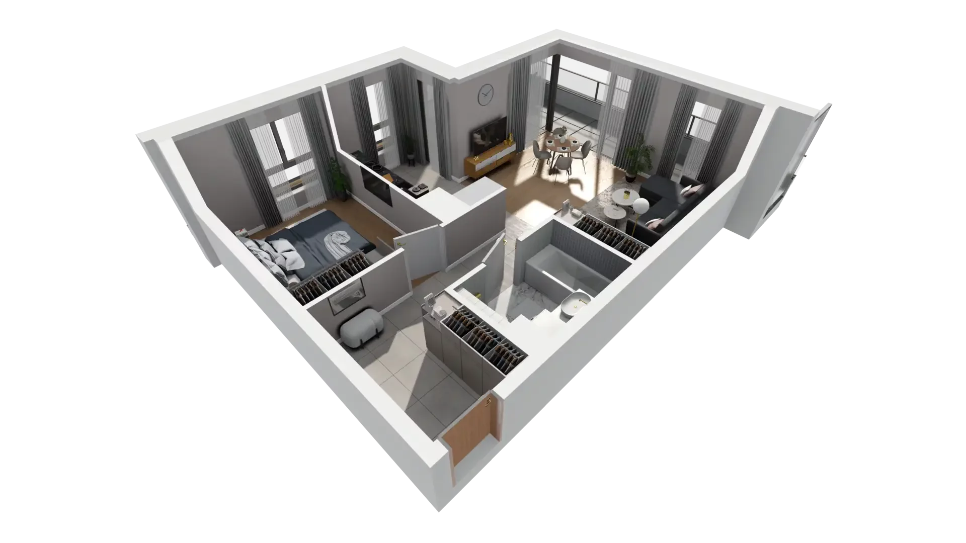 2 pokoje, mieszkanie 53,29 m², piętro 3, oferta nr C.3.4, ATAL Parkowa, Poznań, Nowe Miasto, Osiedle Warszawskie, ul. Mogileńska