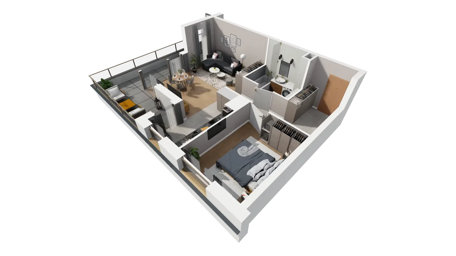2 pokoje, mieszkanie 53,29 m², piętro 3, oferta nr C.3.4, ATAL Parkowa, Poznań, Nowe Miasto, Osiedle Warszawskie, ul. Mogileńska