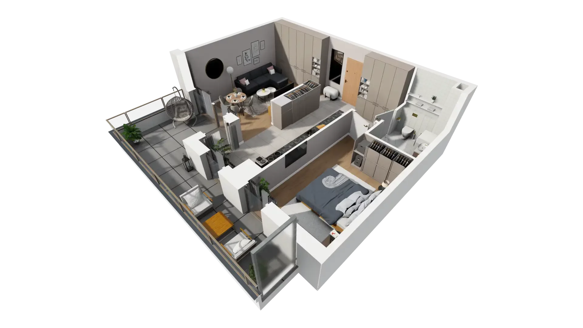 2 pokoje, mieszkanie 54,68 m², piętro 3, oferta nr C.3.5, ATAL Parkowa, Poznań, Nowe Miasto, Osiedle Warszawskie, ul. Mogileńska
