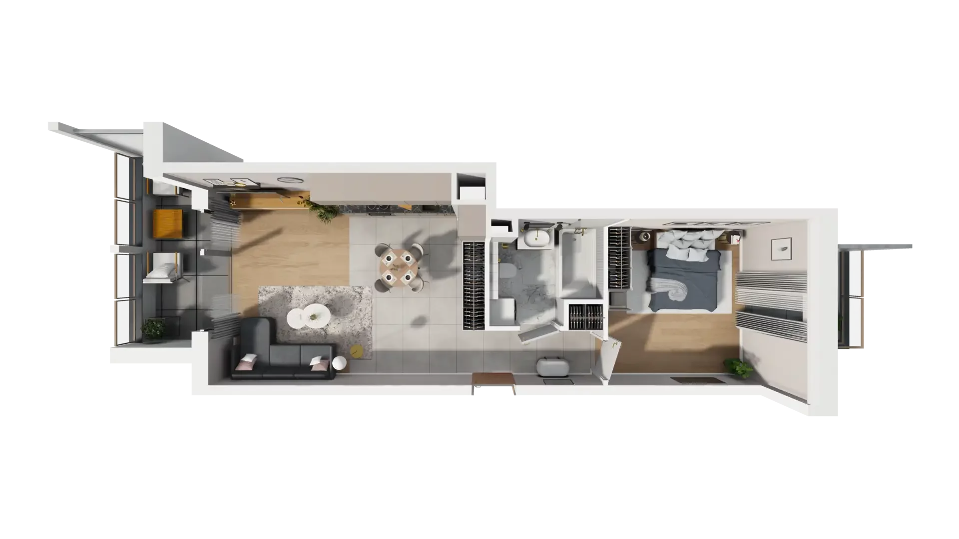 2 pokoje, mieszkanie 48,30 m², piętro 4, oferta nr C.4.6, ATAL Parkowa, Poznań, Nowe Miasto, Osiedle Warszawskie, ul. Mogileńska