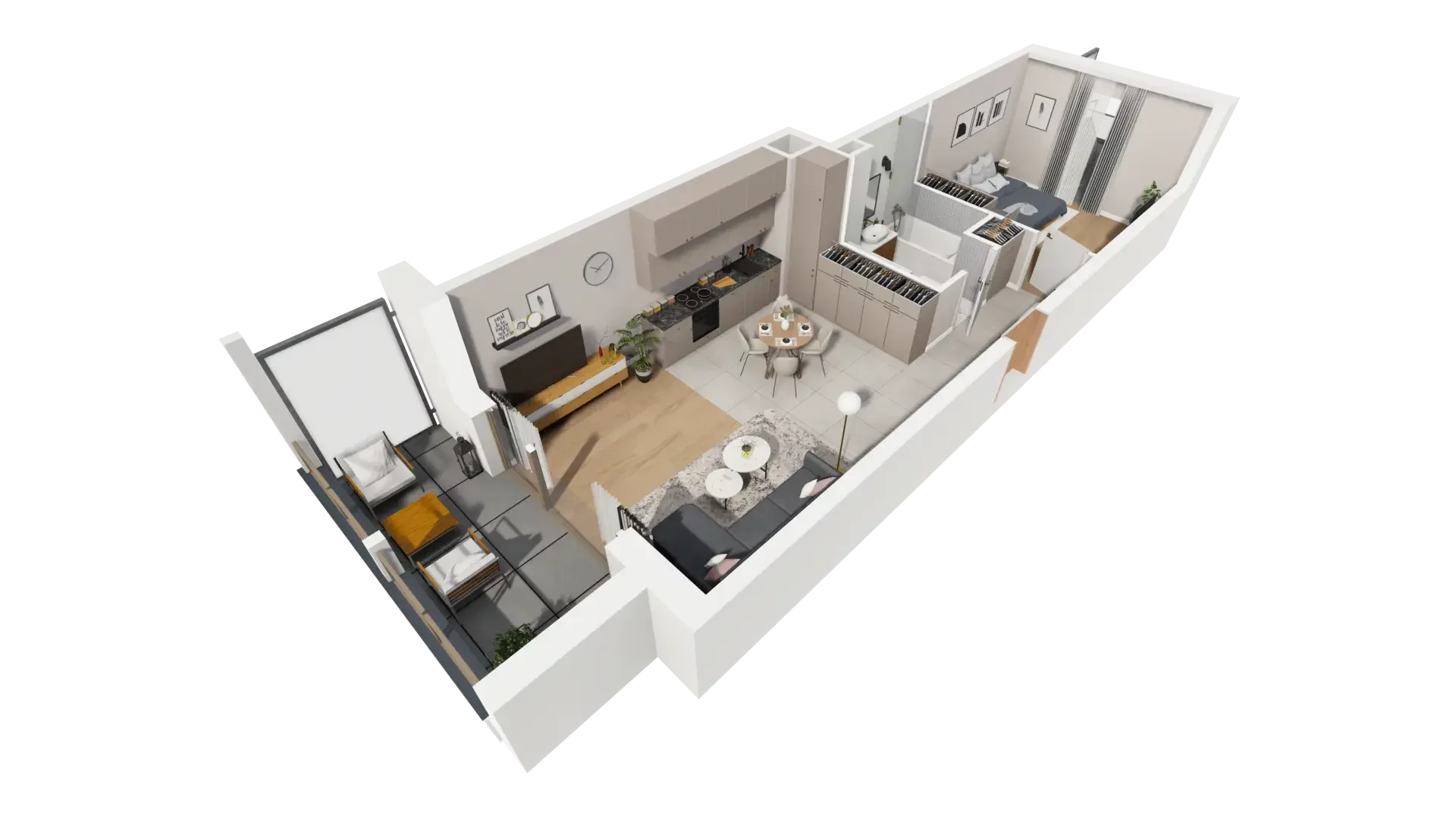 2 pokoje, mieszkanie 48,30 m², piętro 4, oferta nr C.4.6, ATAL Parkowa, Poznań, Nowe Miasto, Osiedle Warszawskie, ul. Mogileńska