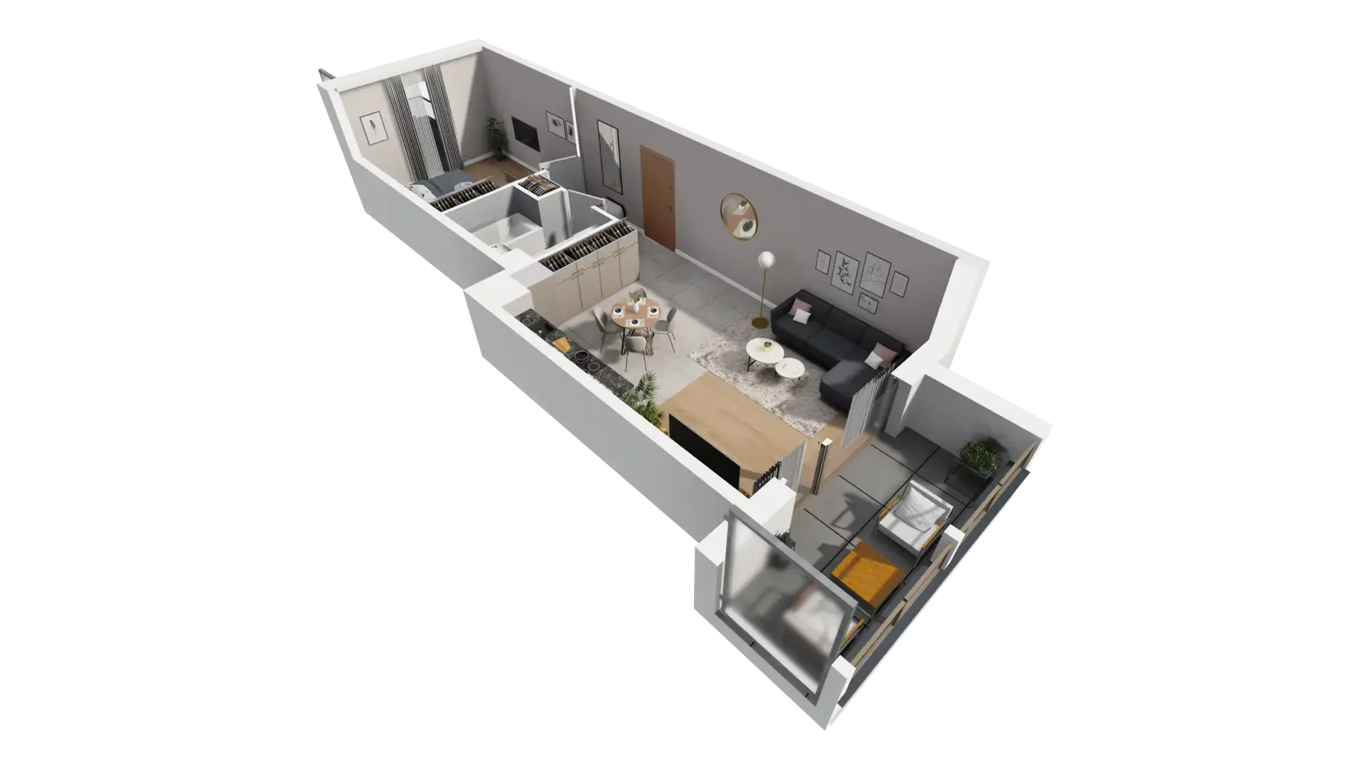 2 pokoje, mieszkanie 48,30 m², piętro 4, oferta nr C.4.6, ATAL Parkowa, Poznań, Nowe Miasto, Osiedle Warszawskie, ul. Mogileńska