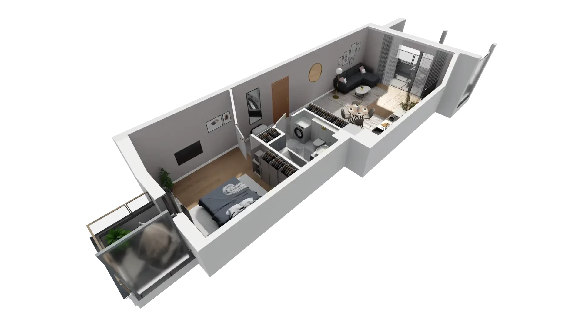 2 pokoje, mieszkanie 48,30 m², piętro 4, oferta nr C.4.6, ATAL Parkowa, Poznań, Nowe Miasto, Osiedle Warszawskie, ul. Mogileńska