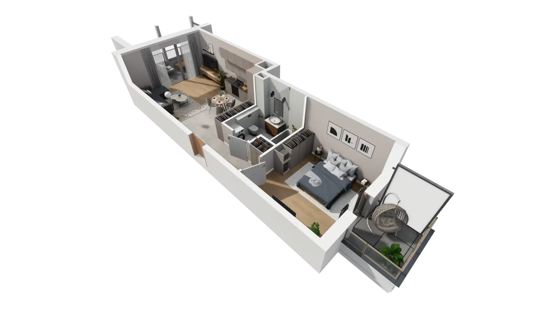 2 pokoje, mieszkanie 48,30 m², piętro 4, oferta nr C.4.6, ATAL Parkowa, Poznań, Nowe Miasto, Osiedle Warszawskie, ul. Mogileńska