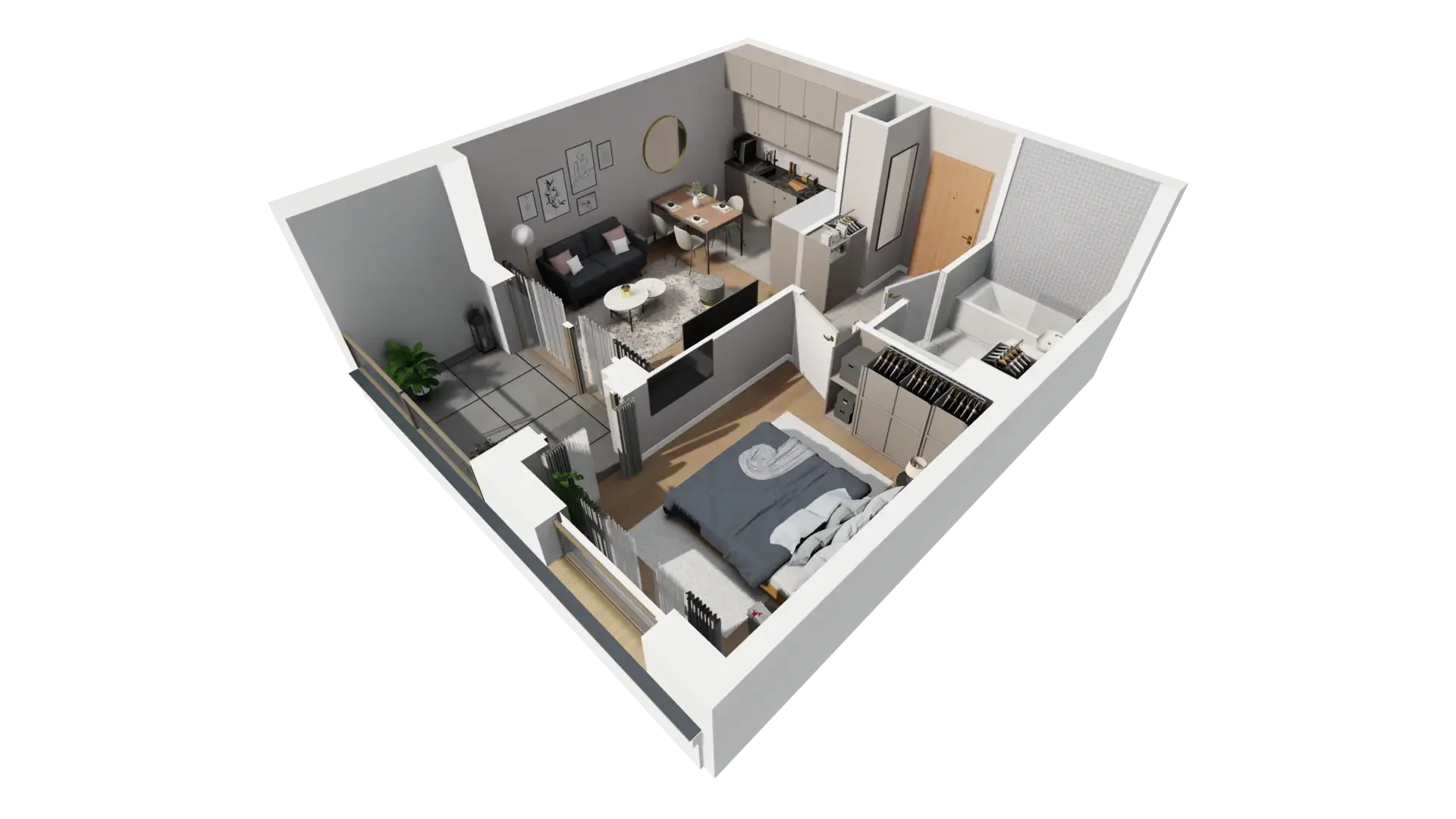 2 pokoje, mieszkanie 37,72 m², piętro 5, oferta nr C.5.3, ATAL Parkowa, Poznań, Nowe Miasto, Osiedle Warszawskie, ul. Mogileńska