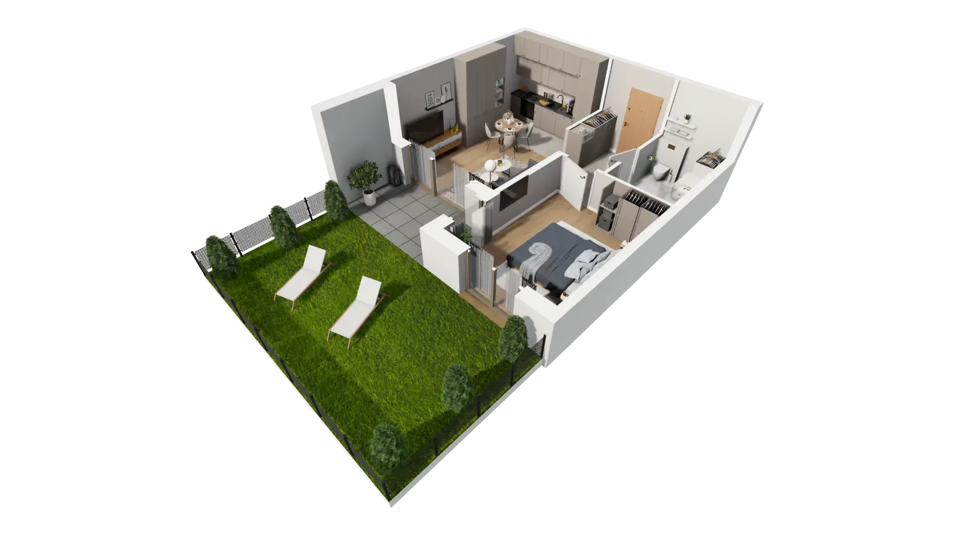 2 pokoje, mieszkanie 40,99 m², parter, oferta nr F.0.1, ATAL Parkowa, Poznań, Nowe Miasto, Osiedle Warszawskie, ul. Mogileńska