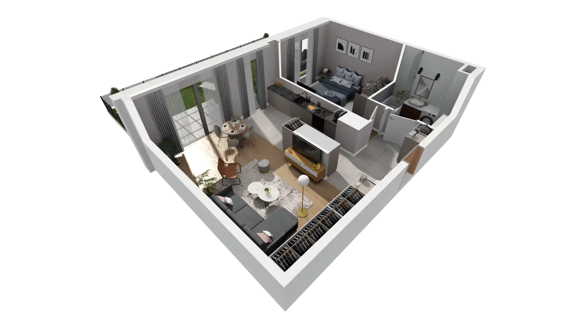 2 pokoje, mieszkanie 54,97 m², parter, oferta nr G.0.3, ATAL Parkowa, Poznań, Nowe Miasto, Osiedle Warszawskie, ul. Mogileńska