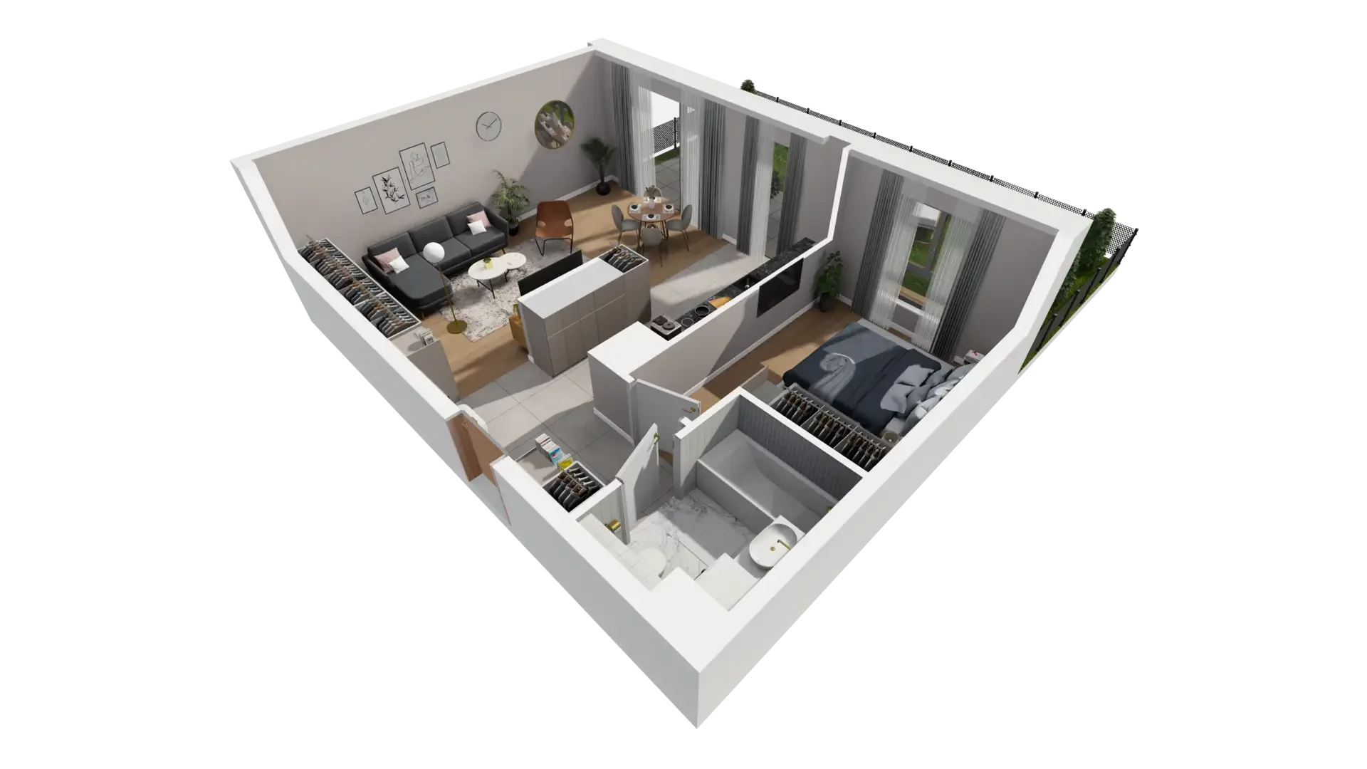 2 pokoje, mieszkanie 54,97 m², parter, oferta nr G.0.3, ATAL Parkowa, Poznań, Nowe Miasto, Osiedle Warszawskie, ul. Mogileńska