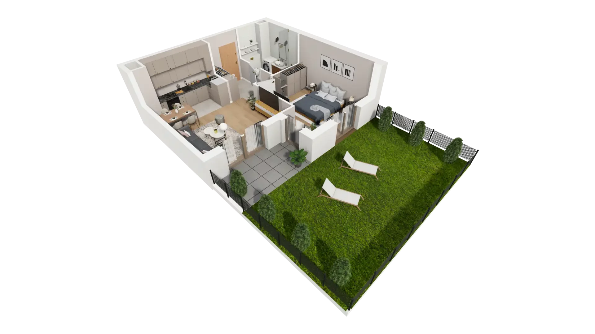 2 pokoje, mieszkanie 43,47 m², parter, oferta nr I.0.2, ATAL Parkowa, Poznań, Nowe Miasto, Osiedle Warszawskie, ul. Mogileńska