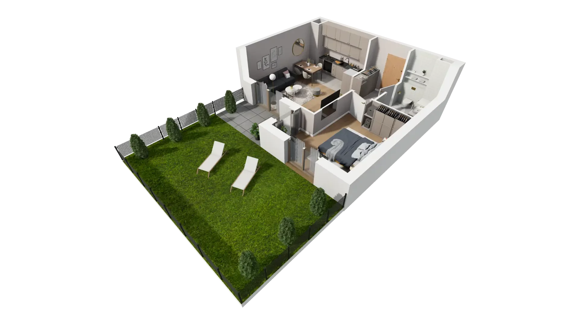 2 pokoje, mieszkanie 43,47 m², parter, oferta nr I.0.2, ATAL Parkowa, Poznań, Nowe Miasto, Osiedle Warszawskie, ul. Mogileńska