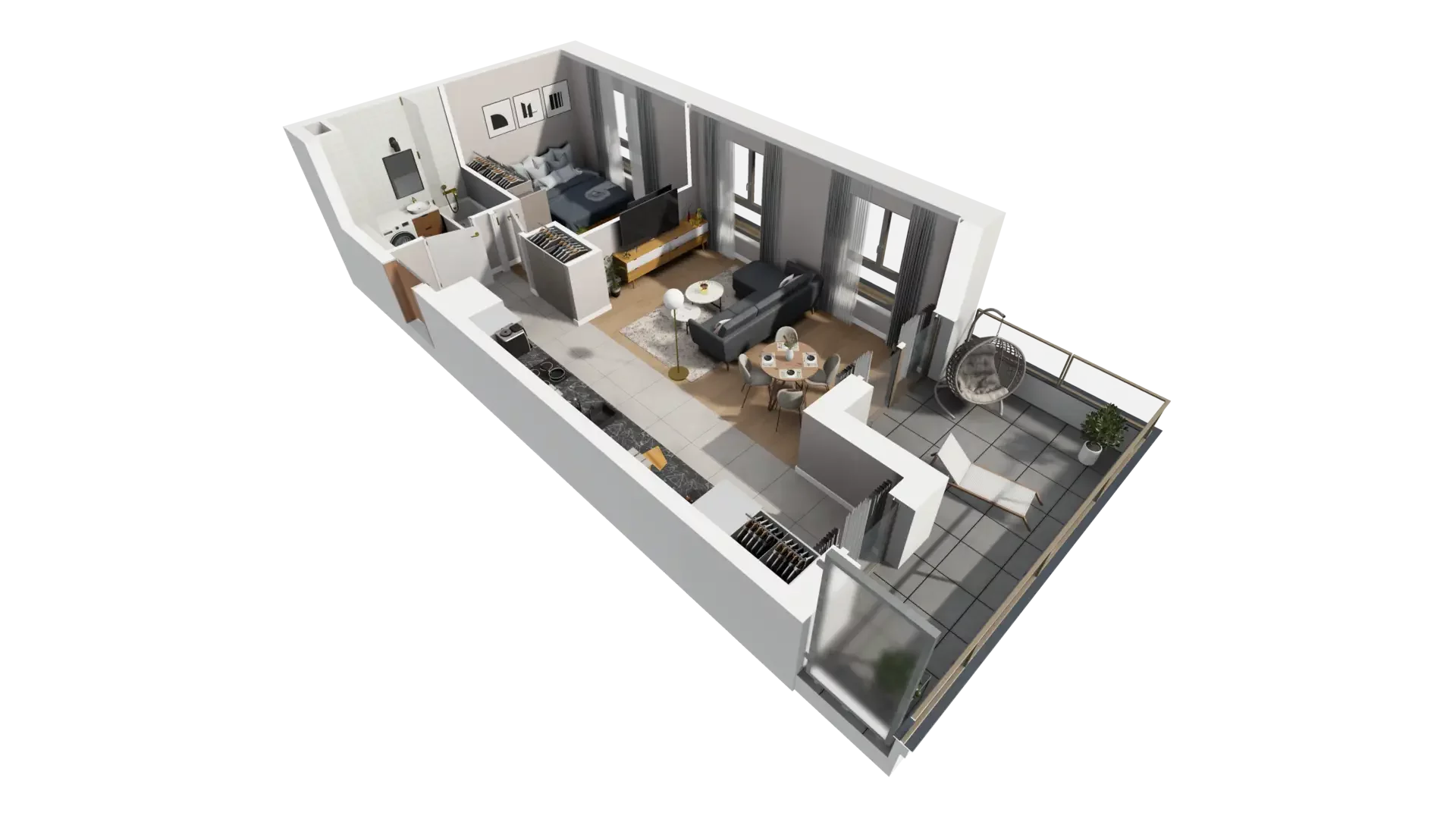 2 pokoje, mieszkanie 48,55 m², piętro 2, oferta nr I.2.2, ATAL Parkowa, Poznań, Nowe Miasto, Osiedle Warszawskie, ul. Mogileńska