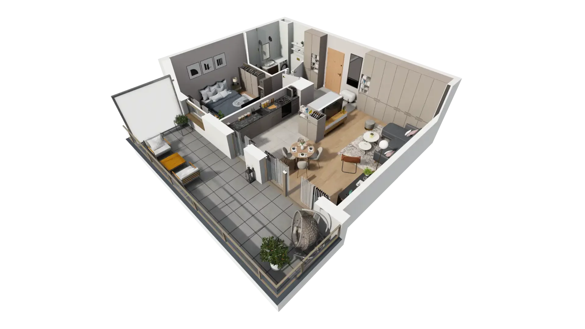 2 pokoje, mieszkanie 54,97 m², piętro 4, oferta nr G.4.4, ATAL Parkowa, Poznań, Nowe Miasto, Osiedle Warszawskie, ul. Mogileńska