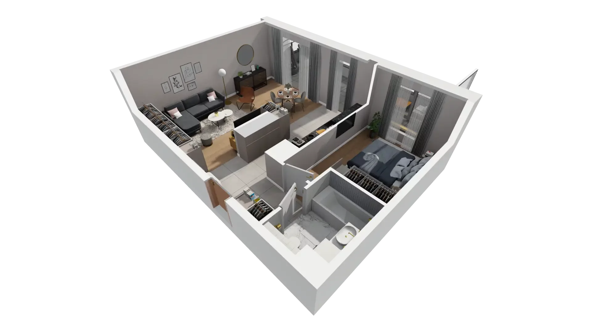 2 pokoje, mieszkanie 54,97 m², piętro 4, oferta nr G.4.4, ATAL Parkowa, Poznań, Nowe Miasto, Osiedle Warszawskie, ul. Mogileńska