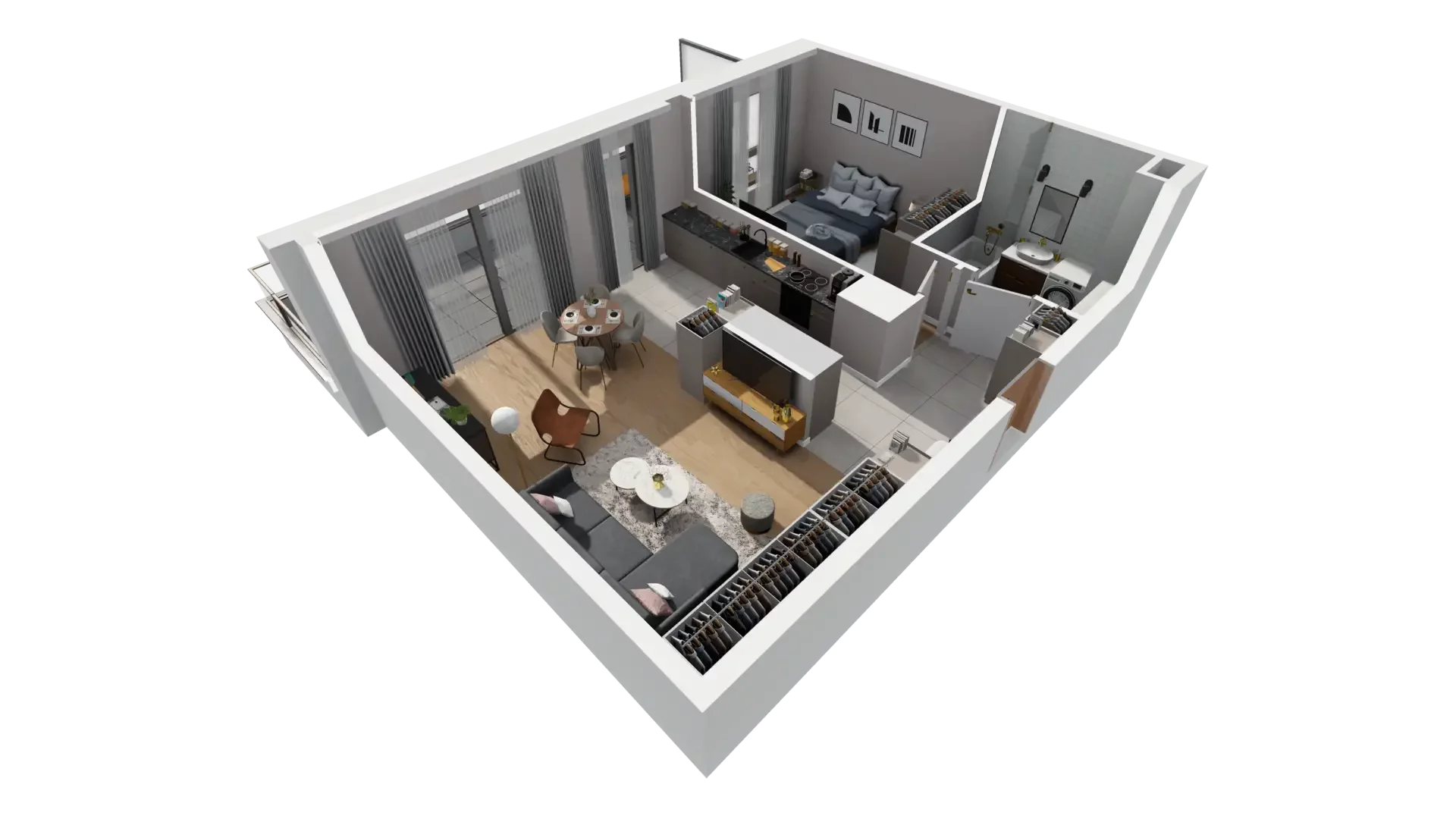 2 pokoje, mieszkanie 54,97 m², piętro 4, oferta nr G.4.4, ATAL Parkowa, Poznań, Nowe Miasto, Osiedle Warszawskie, ul. Mogileńska