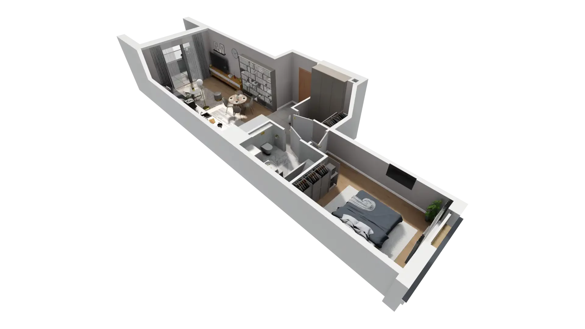 2 pokoje, mieszkanie 51,93 m², piętro 5, oferta nr F.5.1, ATAL Parkowa, Poznań, Nowe Miasto, Osiedle Warszawskie, ul. Mogileńska