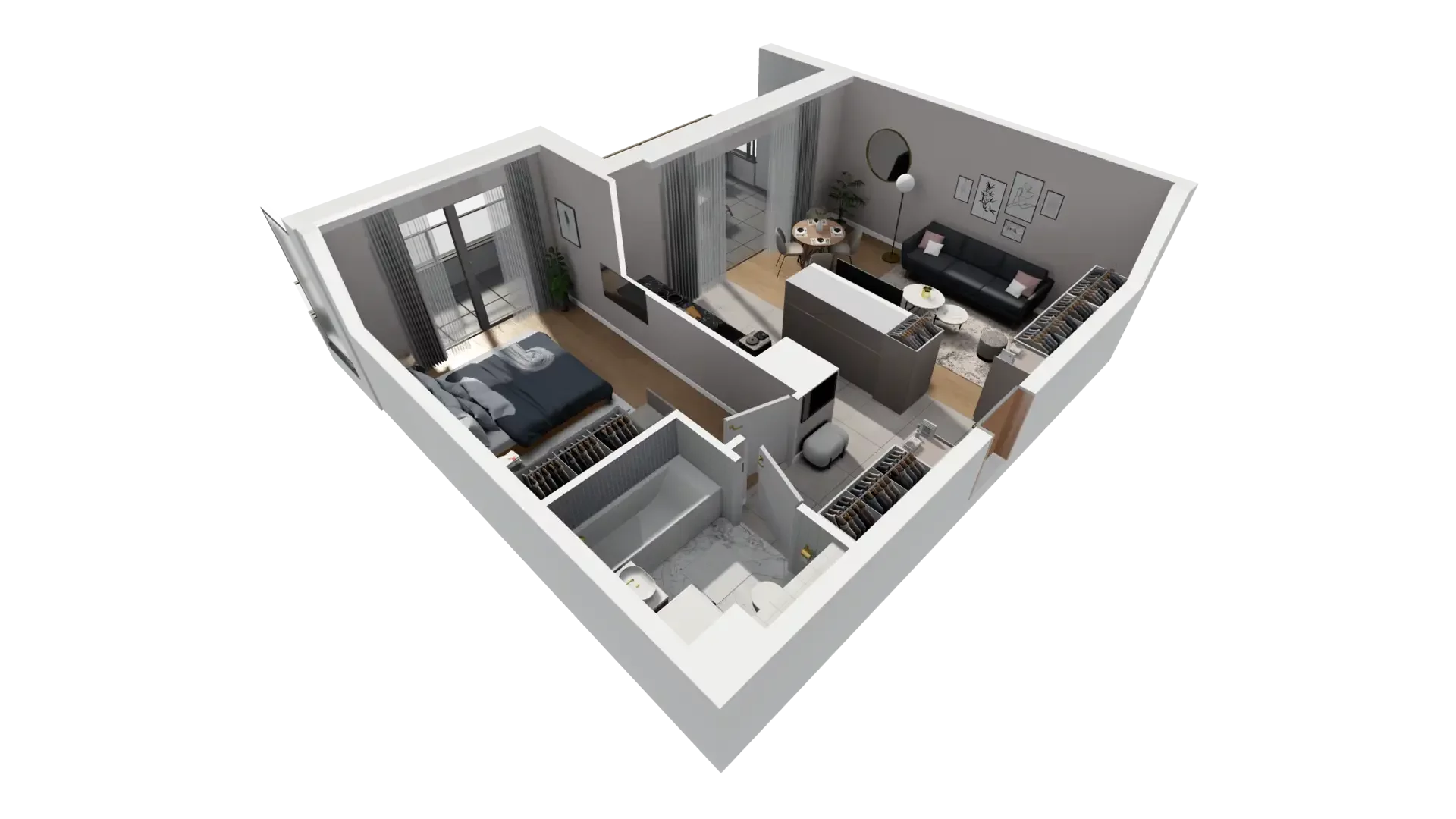 2 pokoje, mieszkanie 49,70 m², piętro 5, oferta nr I.5.3, ATAL Parkowa, Poznań, Nowe Miasto, Osiedle Warszawskie, ul. Mogileńska