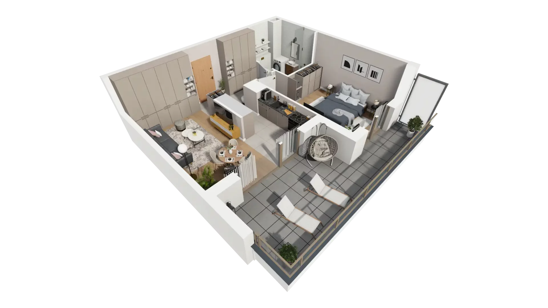 2 pokoje, mieszkanie 49,70 m², piętro 5, oferta nr I.5.3, ATAL Parkowa, Poznań, Nowe Miasto, Osiedle Warszawskie, ul. Mogileńska