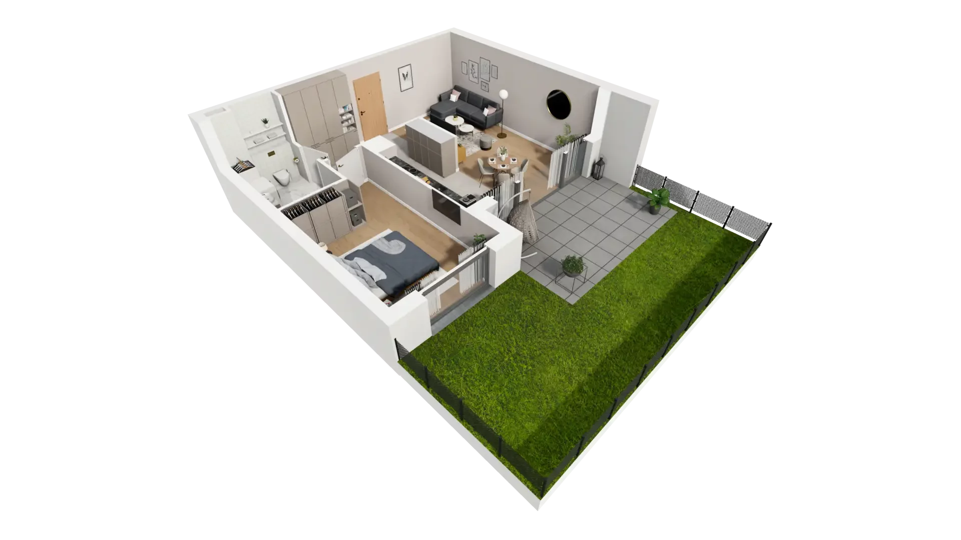2 pokoje, mieszkanie 53,59 m², parter, oferta nr J.0.2, ATAL Parkowa, Poznań, Nowe Miasto, Osiedle Warszawskie, ul. Mogileńska
