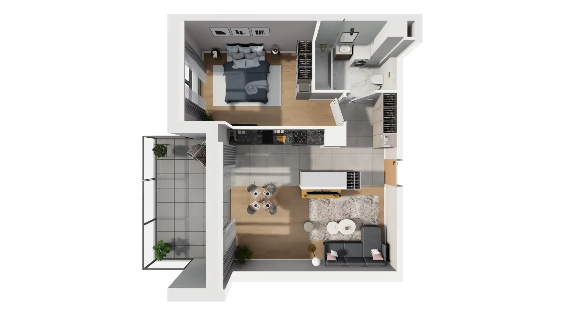 2 pokoje, mieszkanie 53,59 m², piętro 2, oferta nr J.2.2, ATAL Parkowa, Poznań, Nowe Miasto, Osiedle Warszawskie, ul. Mogileńska