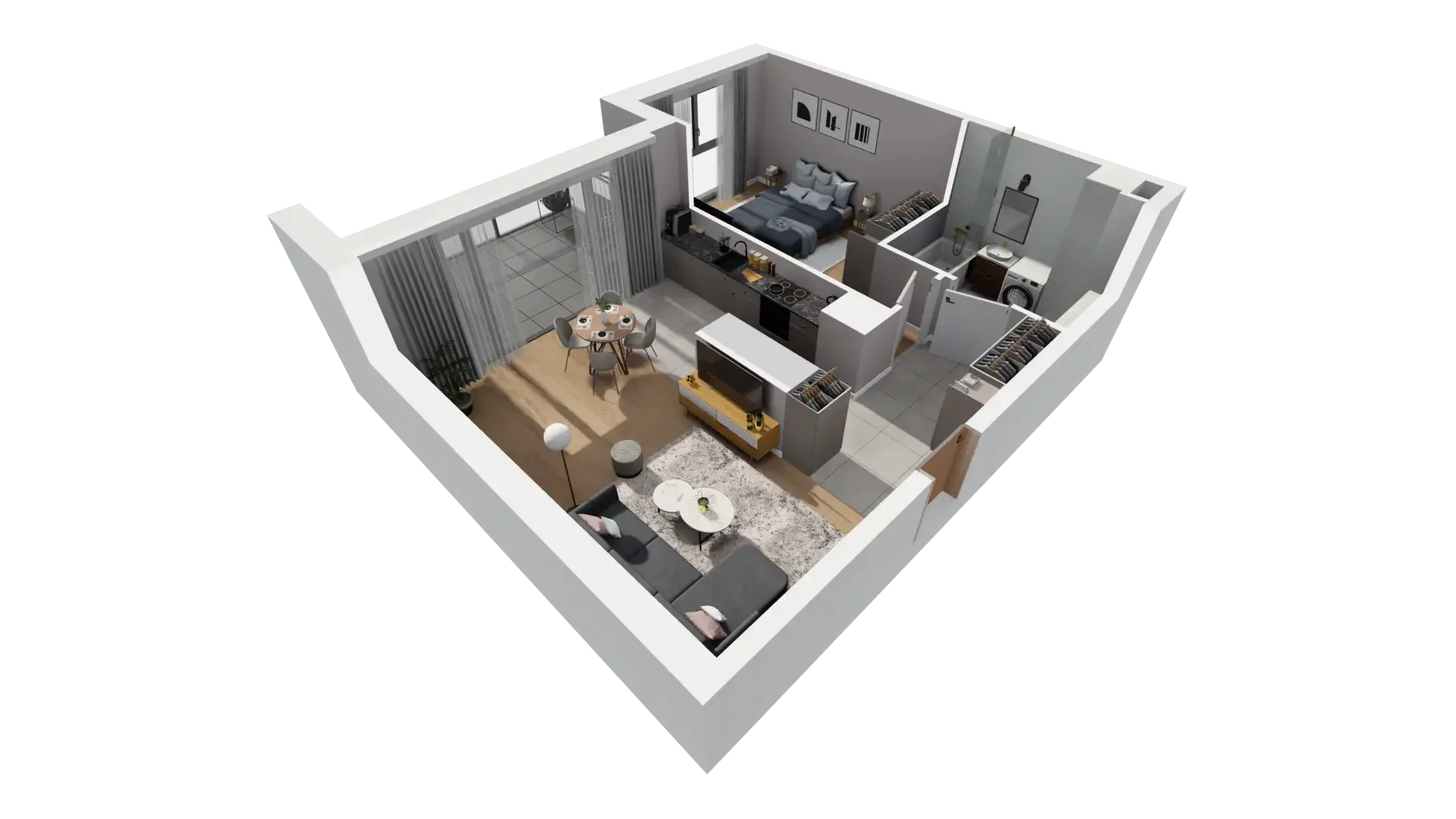 2 pokoje, mieszkanie 53,59 m², piętro 2, oferta nr J.2.2, ATAL Parkowa, Poznań, Nowe Miasto, Osiedle Warszawskie, ul. Mogileńska