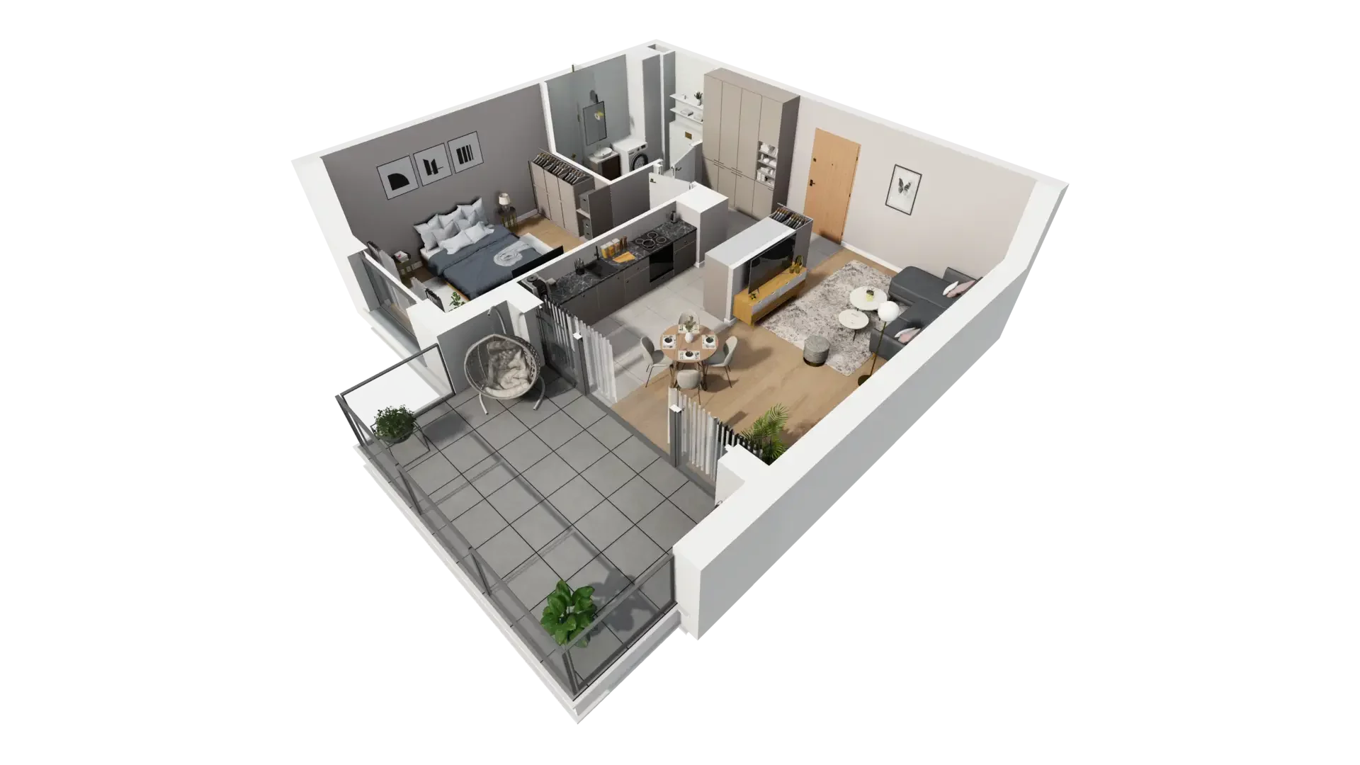2 pokoje, mieszkanie 53,59 m², piętro 2, oferta nr J.2.2, ATAL Parkowa, Poznań, Nowe Miasto, Osiedle Warszawskie, ul. Mogileńska