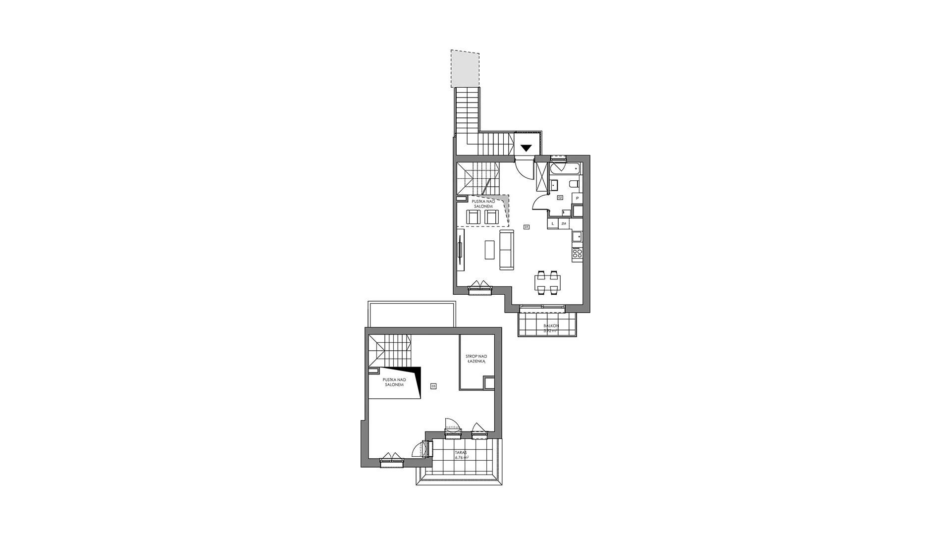 2 pokoje, mieszkanie 74,20 m², piętro 1, oferta nr 14.2, Przystań Sobieszewo, Gdańsk, Wyspa Sobieszewska, ul. Narcyzowa